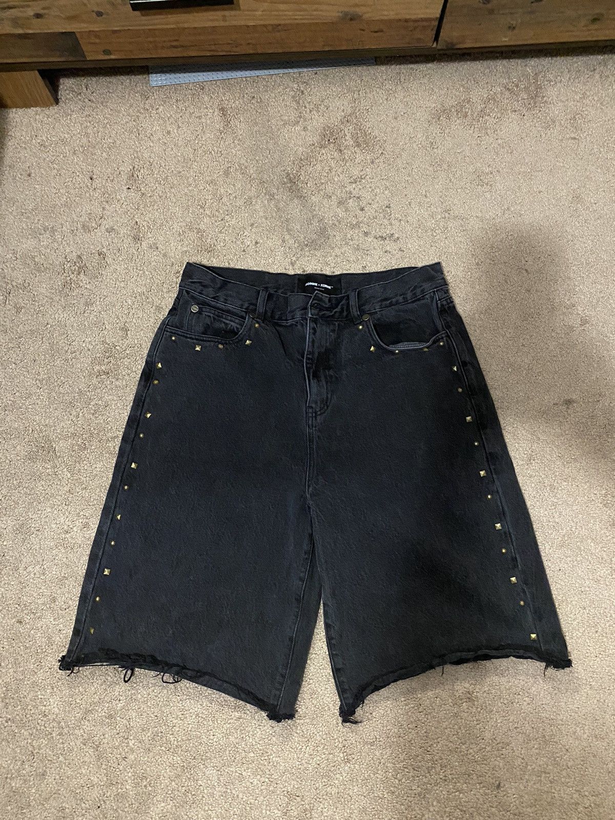 Homme + Femme La Homme Femme Studded Jorts Size US 34 / EU 50 - 1 Thumbnail