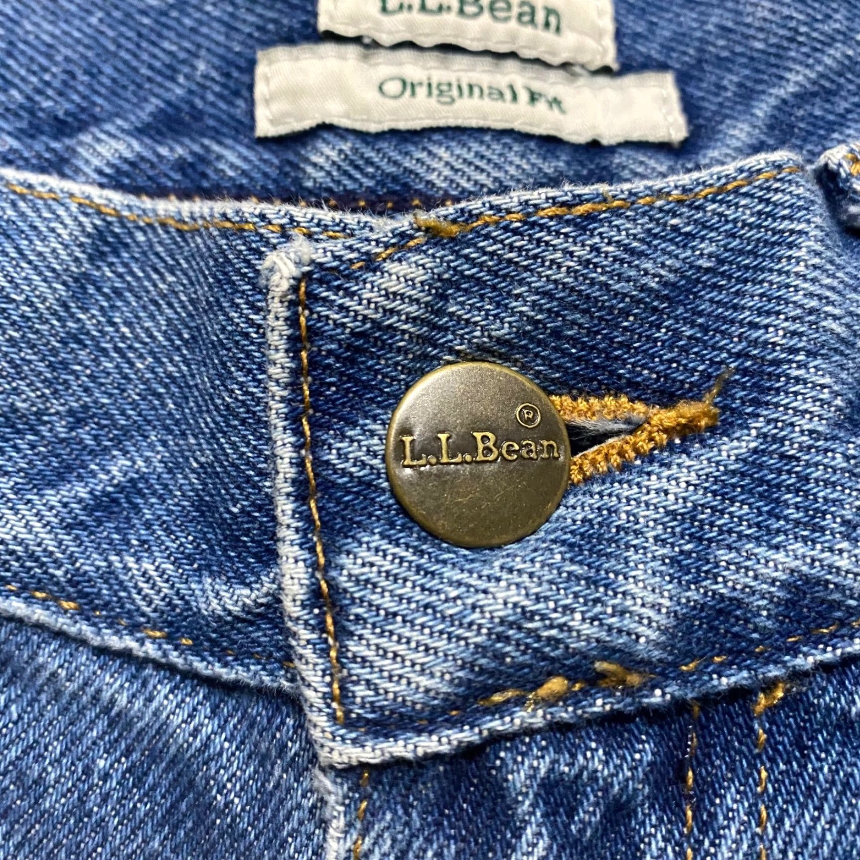Vintage L.L. Bean Womens Jeans 6P Blue Denim Medium Wash Straight High Rise Original Fit Size 28" / US 6 / IT 42 - 4 Thumbnail