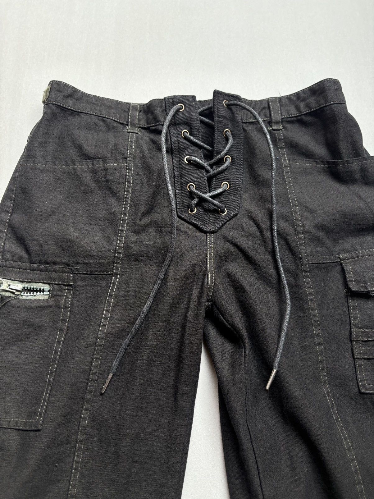 Japanese Brand Lace up flare pants Size US 26 / EU 42 - 3 Thumbnail