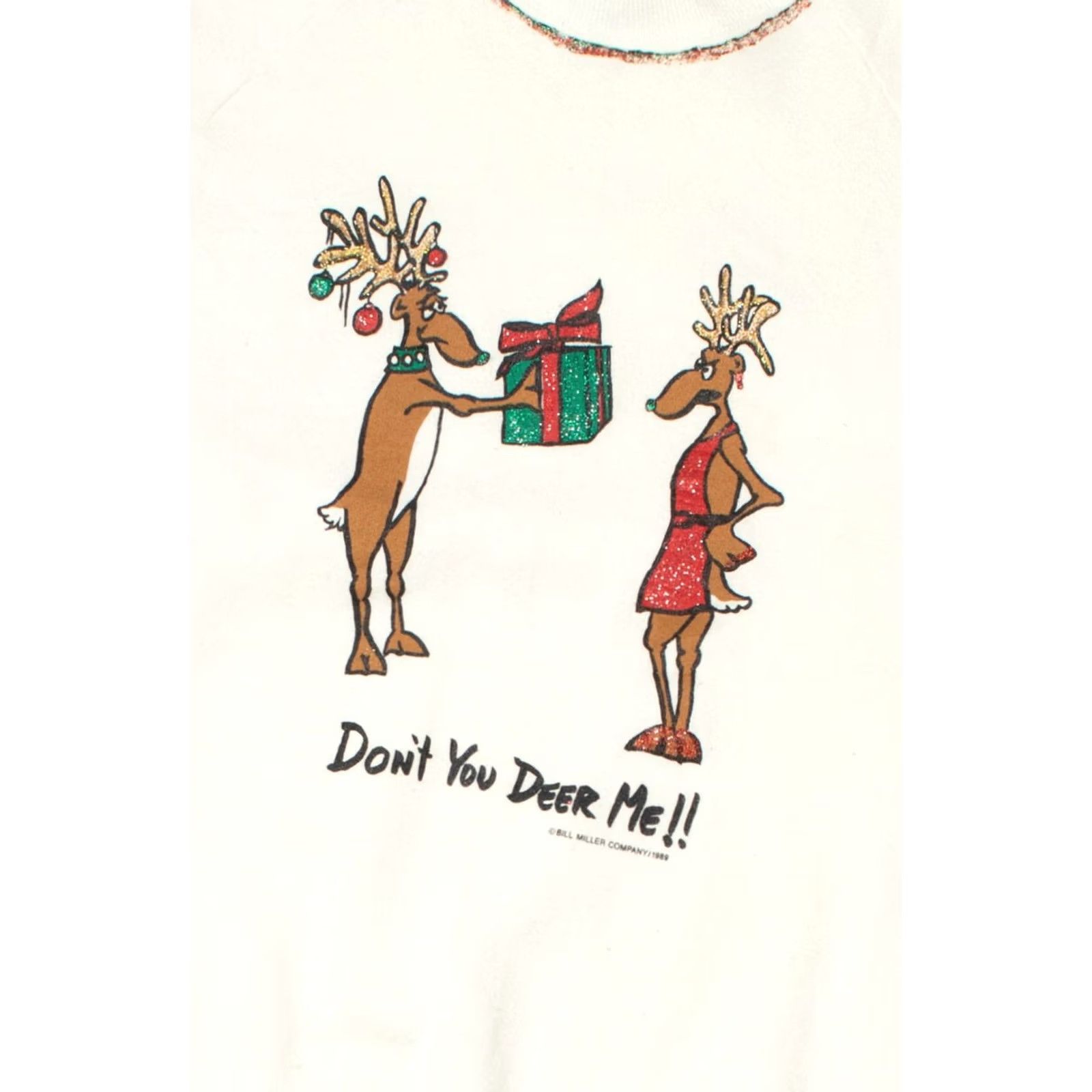 Vintage VINTAGE Don't You Deer Me! Ugly Christmas Sweatshirt Shirt XS? Size XL / US 12-14 / IT 48-50 - 2 Thumbnail