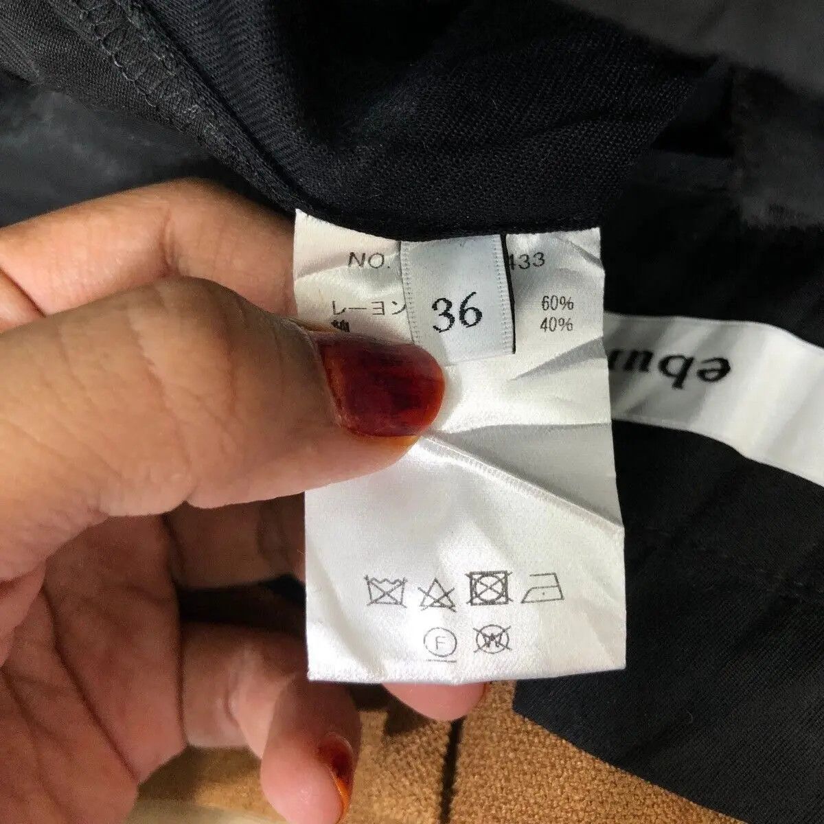 Japanese Brand EBURE JAPAN DESIGNER Low Crotch Avant Garde Pant Chino Slack Size 28" / US 6 / IT 42 - 6 Thumbnail