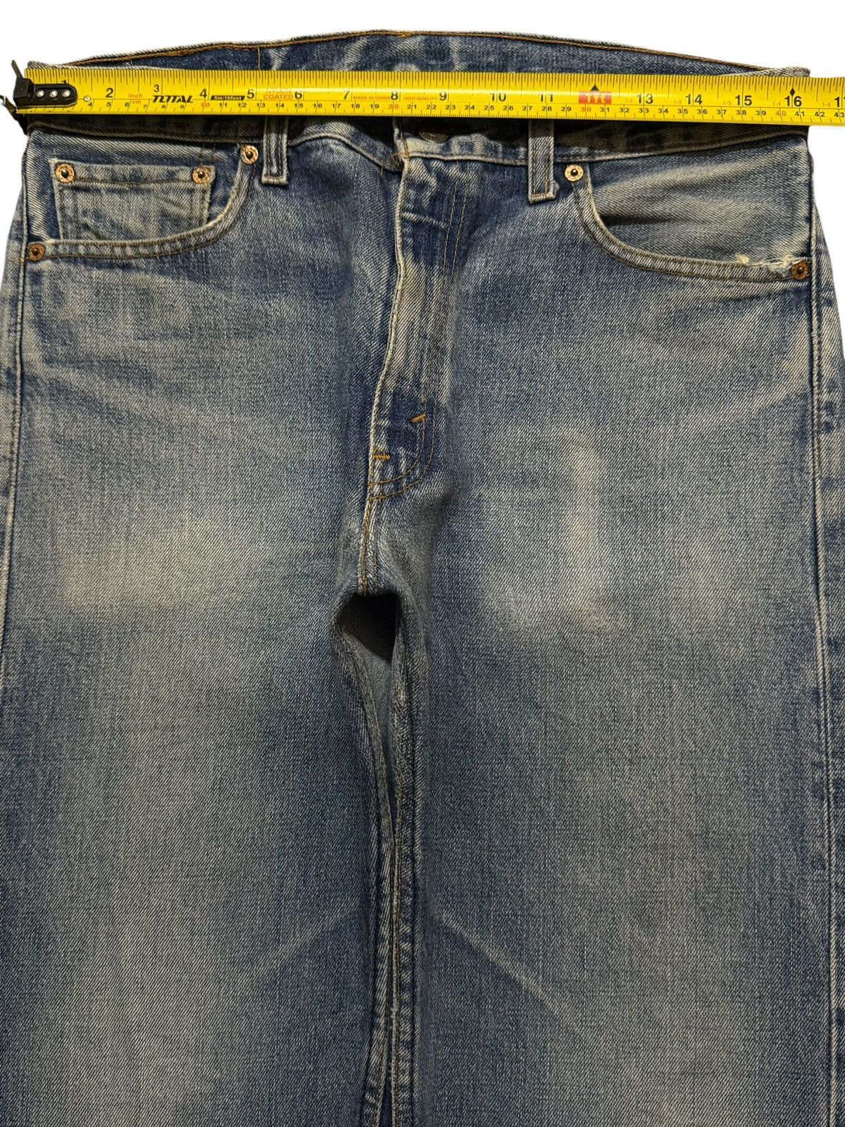 Levi's Vintage 90s Levis 505 Blue Faded Wash Distress Straight Leg Size US 32 / EU 48 - 8 Thumbnail