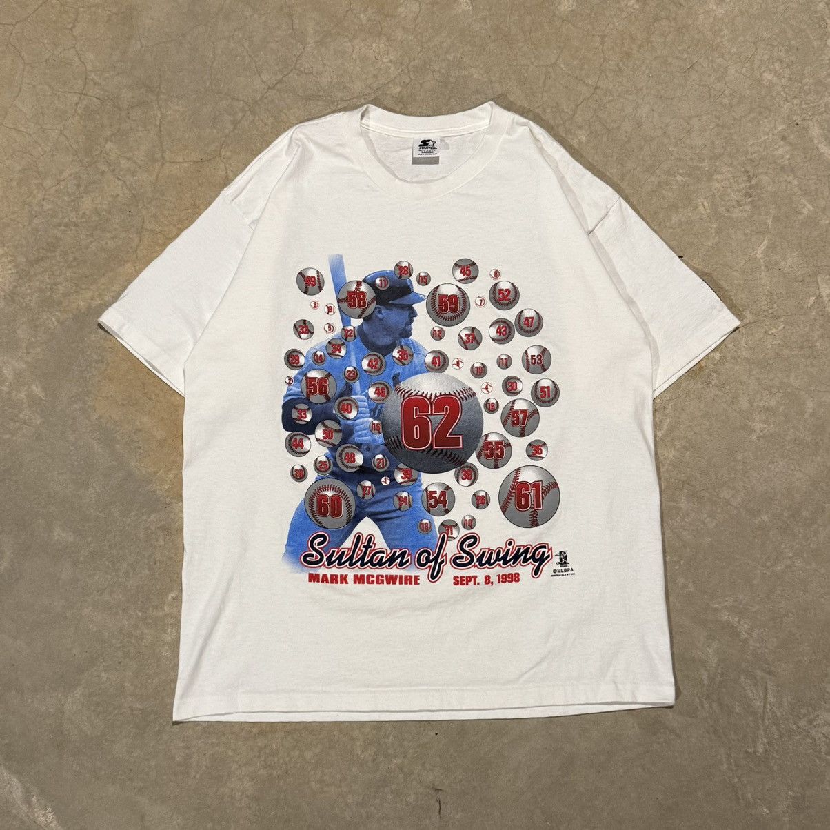 Starter Vintage 1990s Starter Mark McGwire Sultan of Swing MLB Tee Size US L / EU 52-54 / 3 - 1 Thumbnail