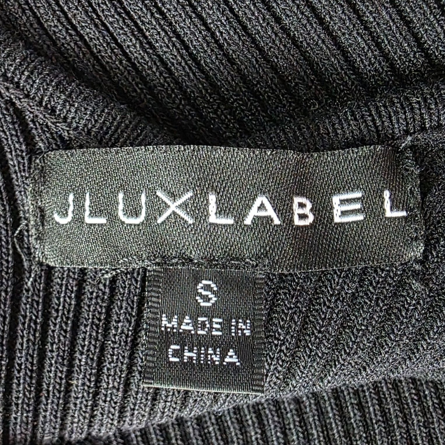 Other JLUXLABEL Womens Small Top Cropped Fitted Ribbed Knit Black Size S / US 4 / IT 40 - 6 Thumbnail