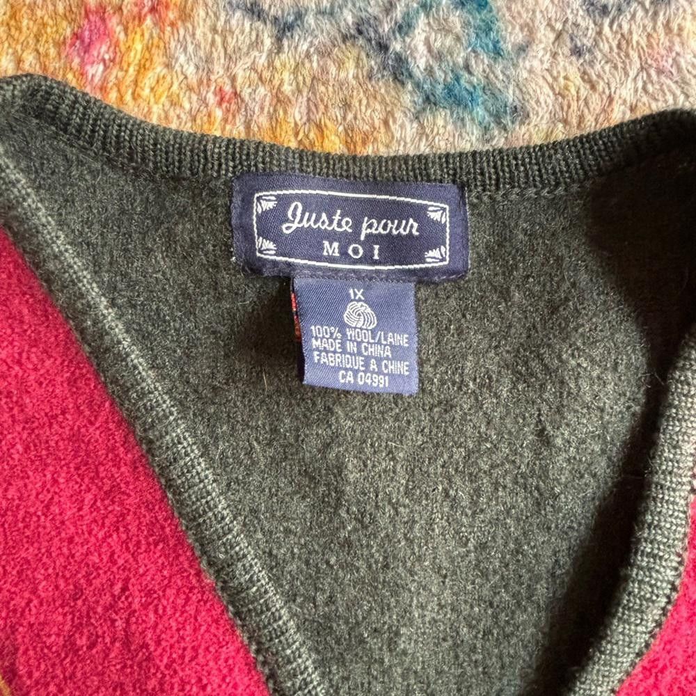 Designer Vintage Wool Vest Size 1X Size XL / US 12-14 / IT 48-50 - 4 Thumbnail