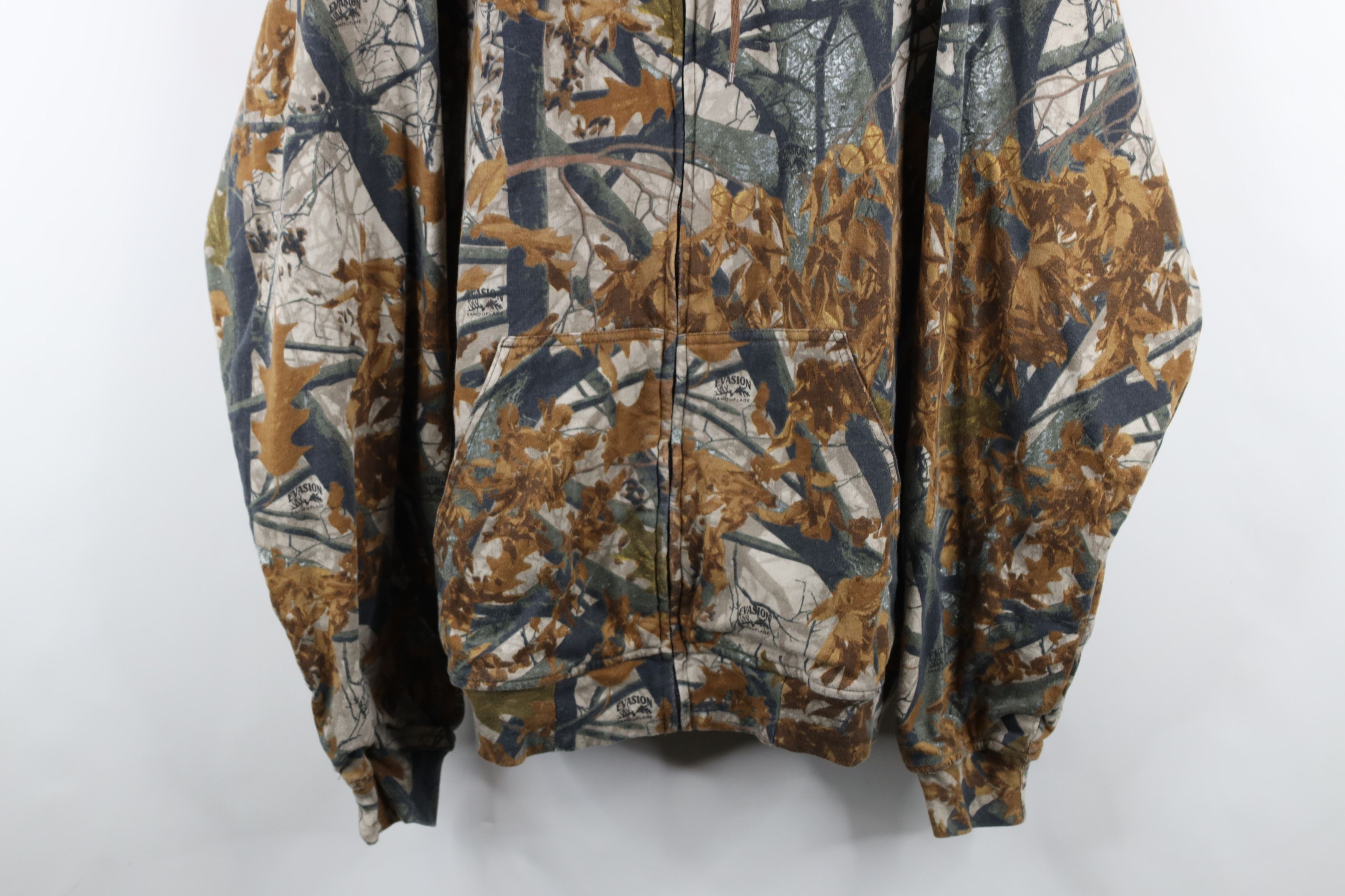 Vintage Vintage Streetwear Thermal Lined Camouflage Full Zip Hoodie Size US XXL / EU 58 / 5 - 3 Thumbnail