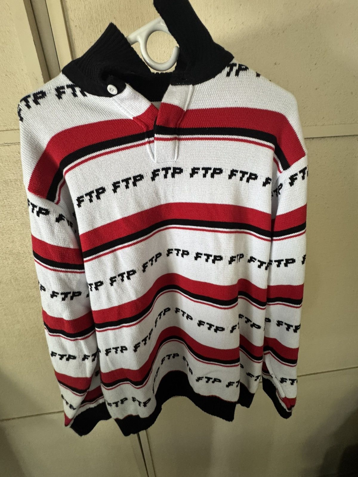 Fuck The Population FTP Knit Polo Sweater Size US M / EU 48-50 / 2 - 1 Thumbnail