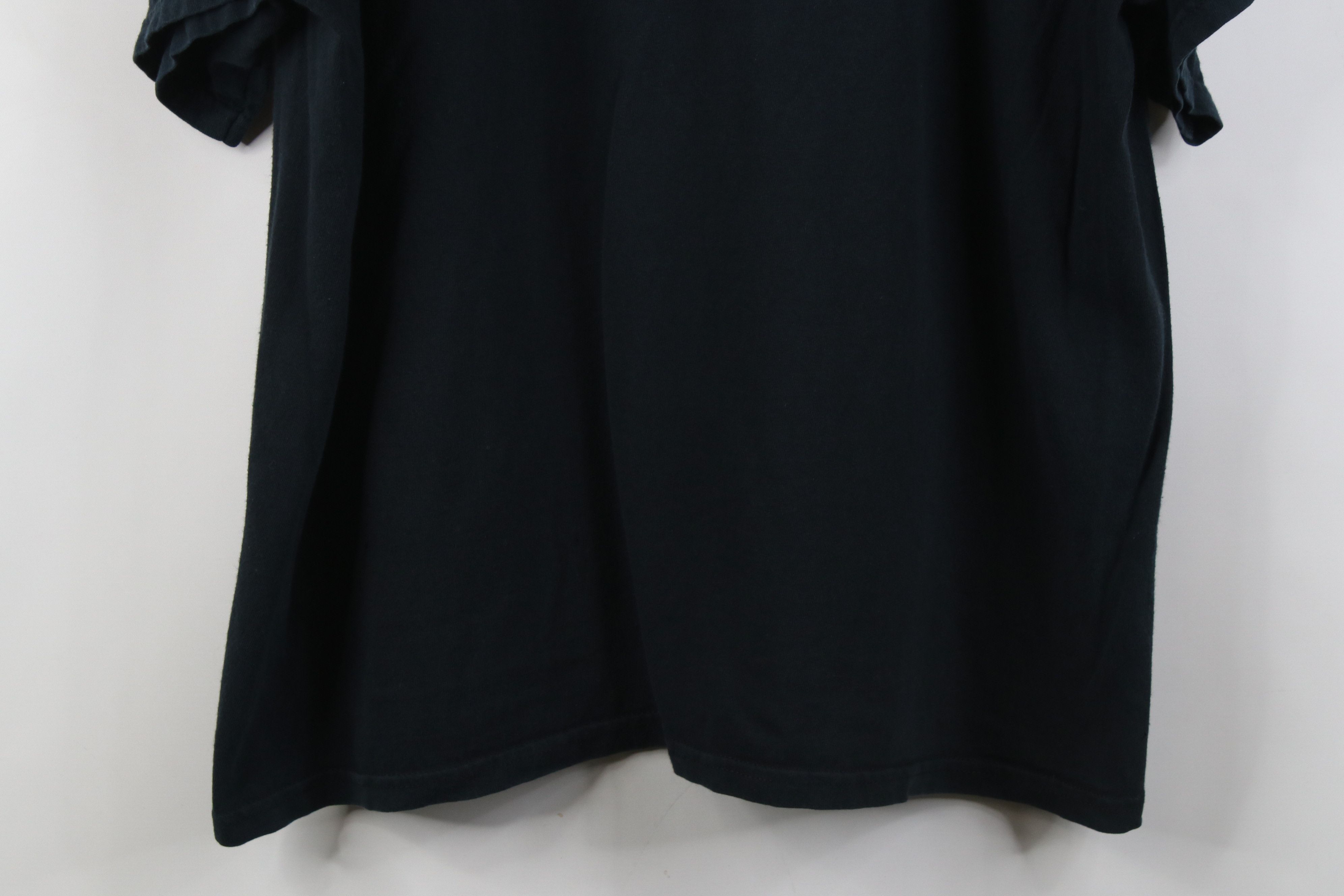 Vintage Vintage 90s Y2K Streetwear Blank Short Sleeve T-Shirt Black Size US XL / EU 56 / 4 - 3 Thumbnail