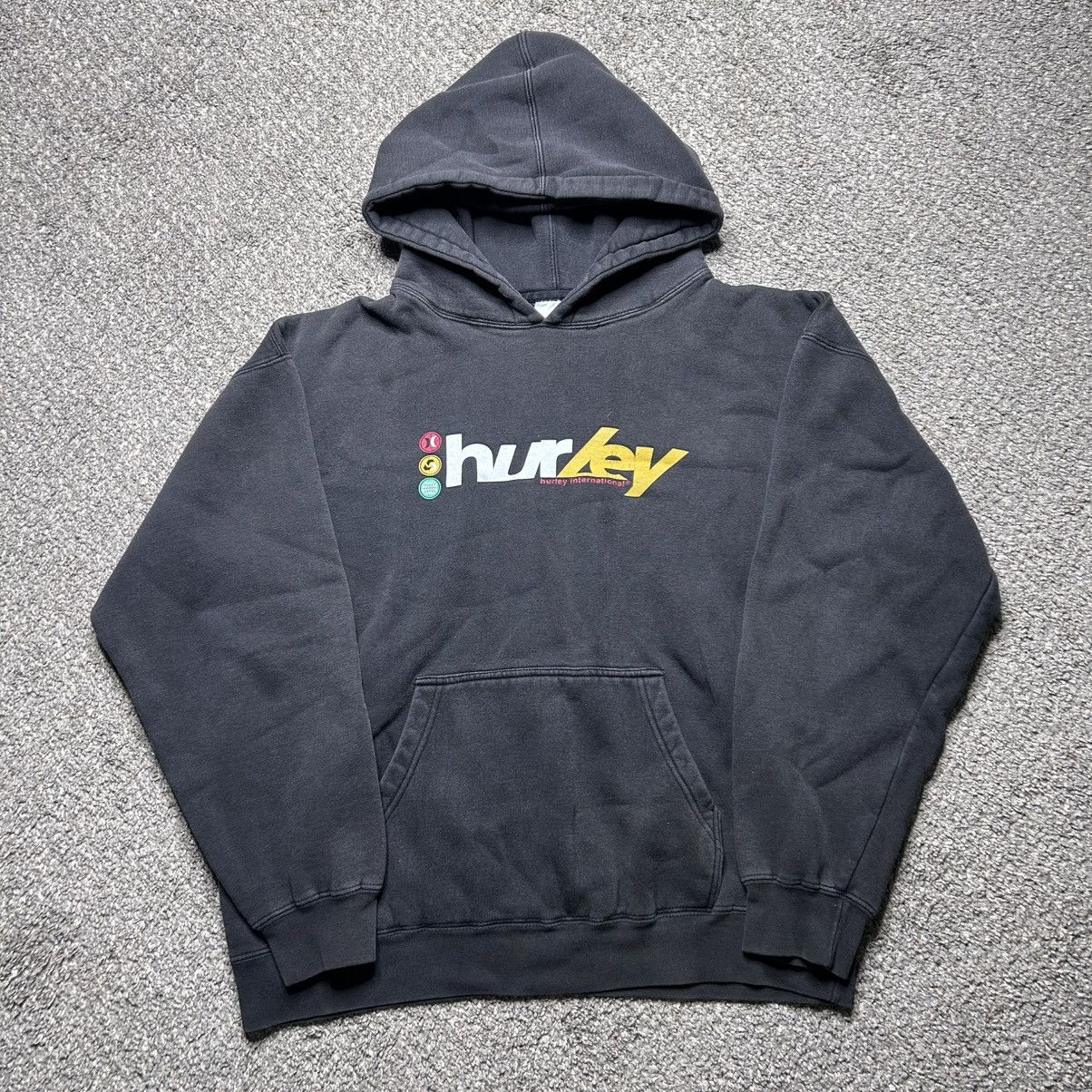 Hurley × Vintage Y2K Hurley international faded black hoodie Size US L / EU 52-54 / 3 - 1 Thumbnail