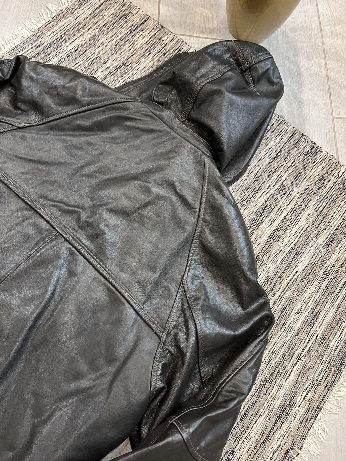 Vintage Vintage Avantgarde Leather Jacket 80s rare retro Size US L / EU 52-54 / 3 - 19 Thumbnail