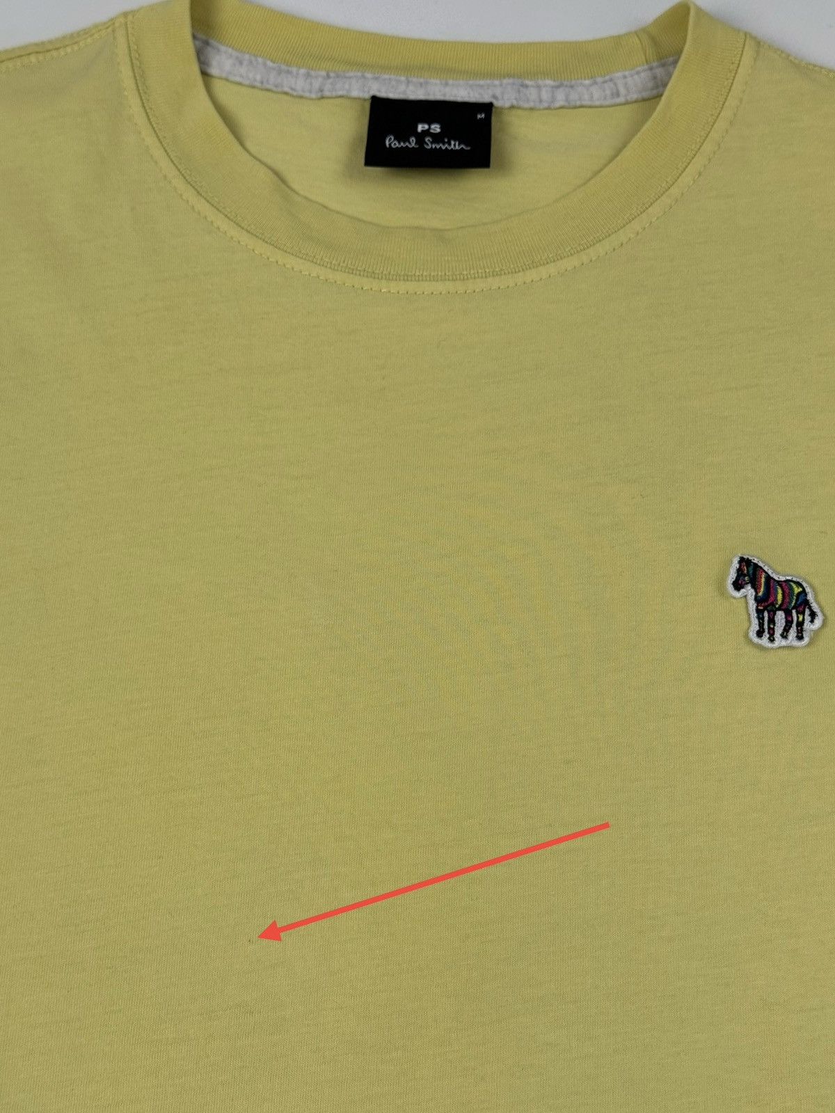 Paul Smith PAUL SMITH Zebra Logo Yellow Organic Cotton T-Shirt Size US M / EU 48-50 / 2 - 5 Thumbnail