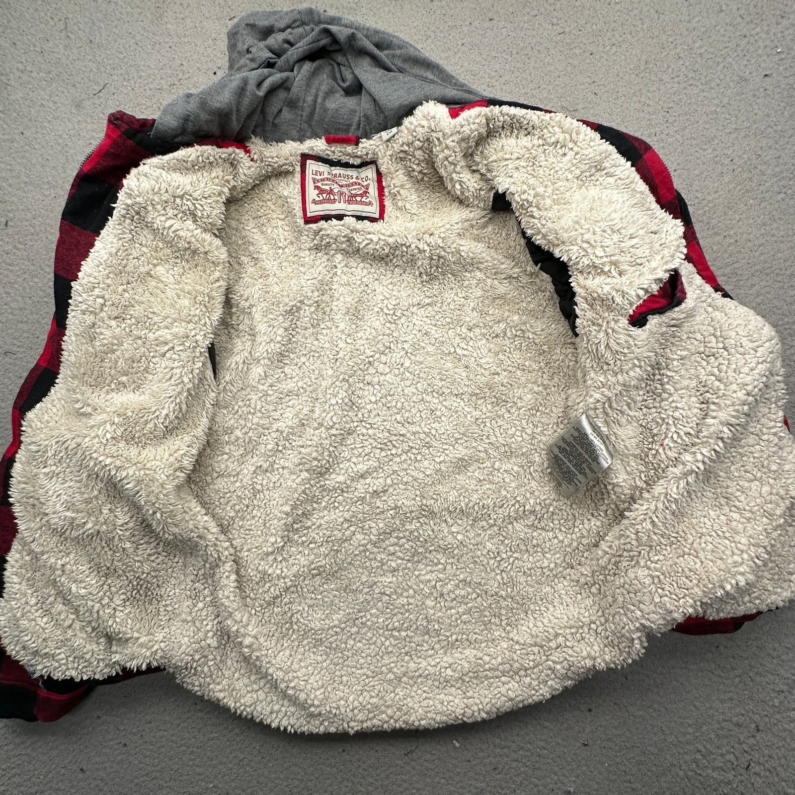 Levi's Levis Red Black Buffalo Plaid Jacket Small Sherpa Lined Size US S / EU 44-46 / 1 - 11 Thumbnail