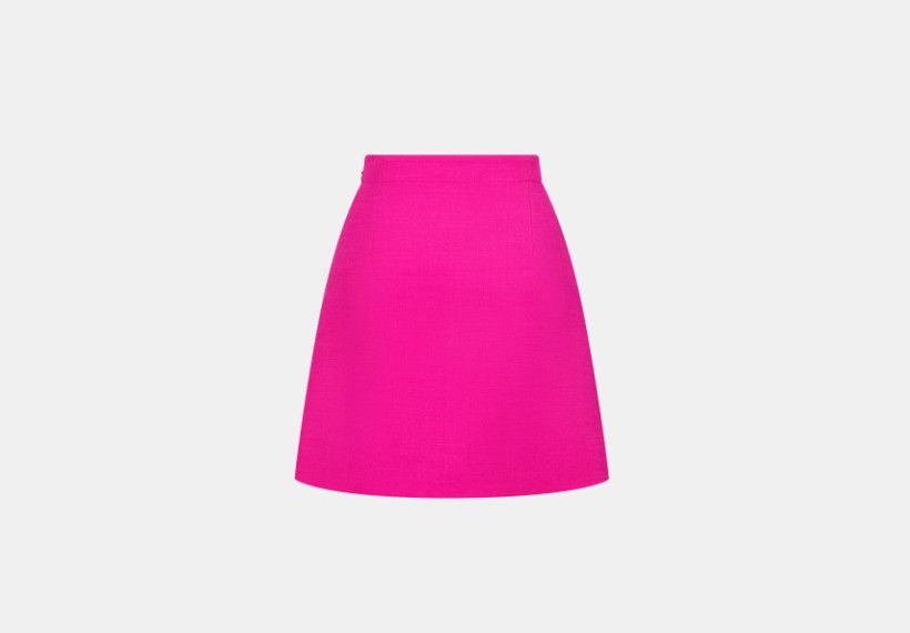 Dior o1w1db10824 Flared Mini Skirt in Fuchsia Size 25" / US 0 / IT 36 - 2 Thumbnail