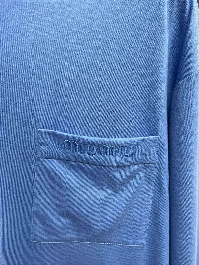 Prada Miu Miu Long Sleeve Blue Shirt -2505 Size US S / EU 44-46 / 1 - 3 Thumbnail