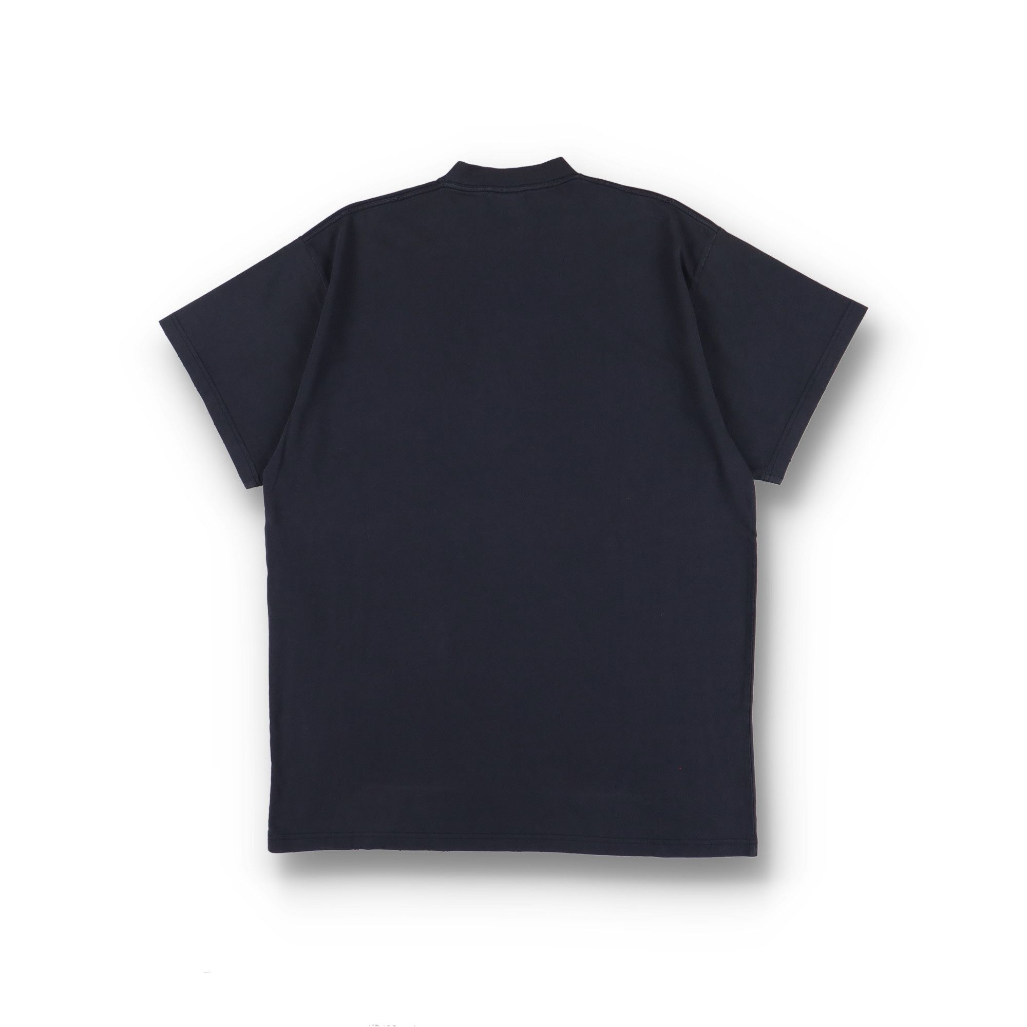 Balenciaga Faded Black Embroidered Be Kind Logo Oversized T-Shirt Size US XS / EU 42 / 0 - 4 Thumbnail