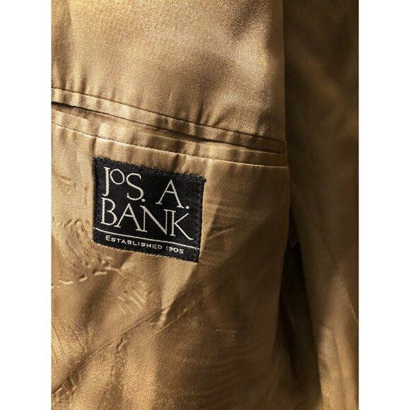 Jos. A. Bank jos.a.bank men's brown 100%wool sport coat jacket blazer 46L Size 46L - 4 Thumbnail