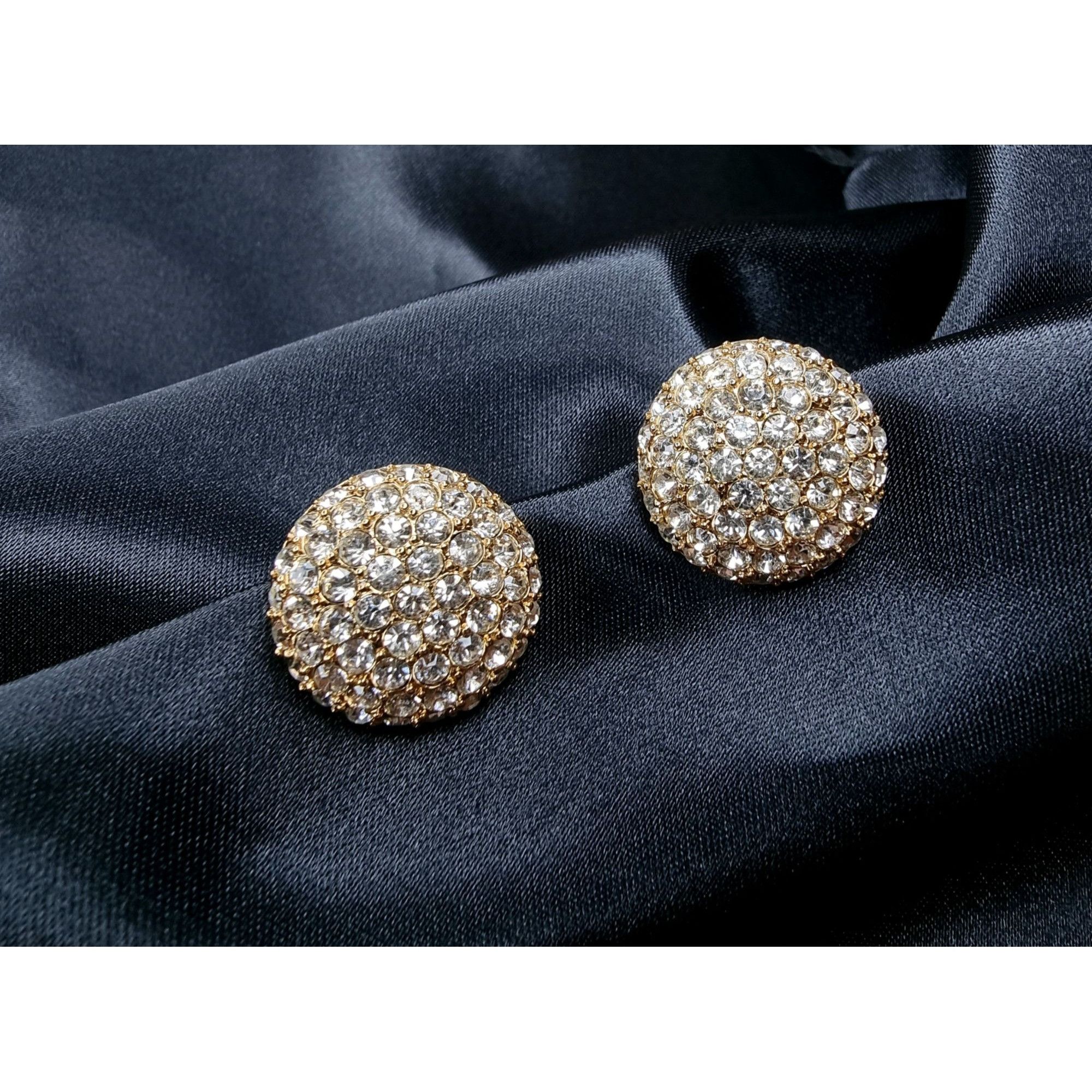 Nina Ricci Rare Find Vintage 1980s Nina Ricci Gold-Tone Crystal Pave Ro Size ONE SIZE - 3 Thumbnail
