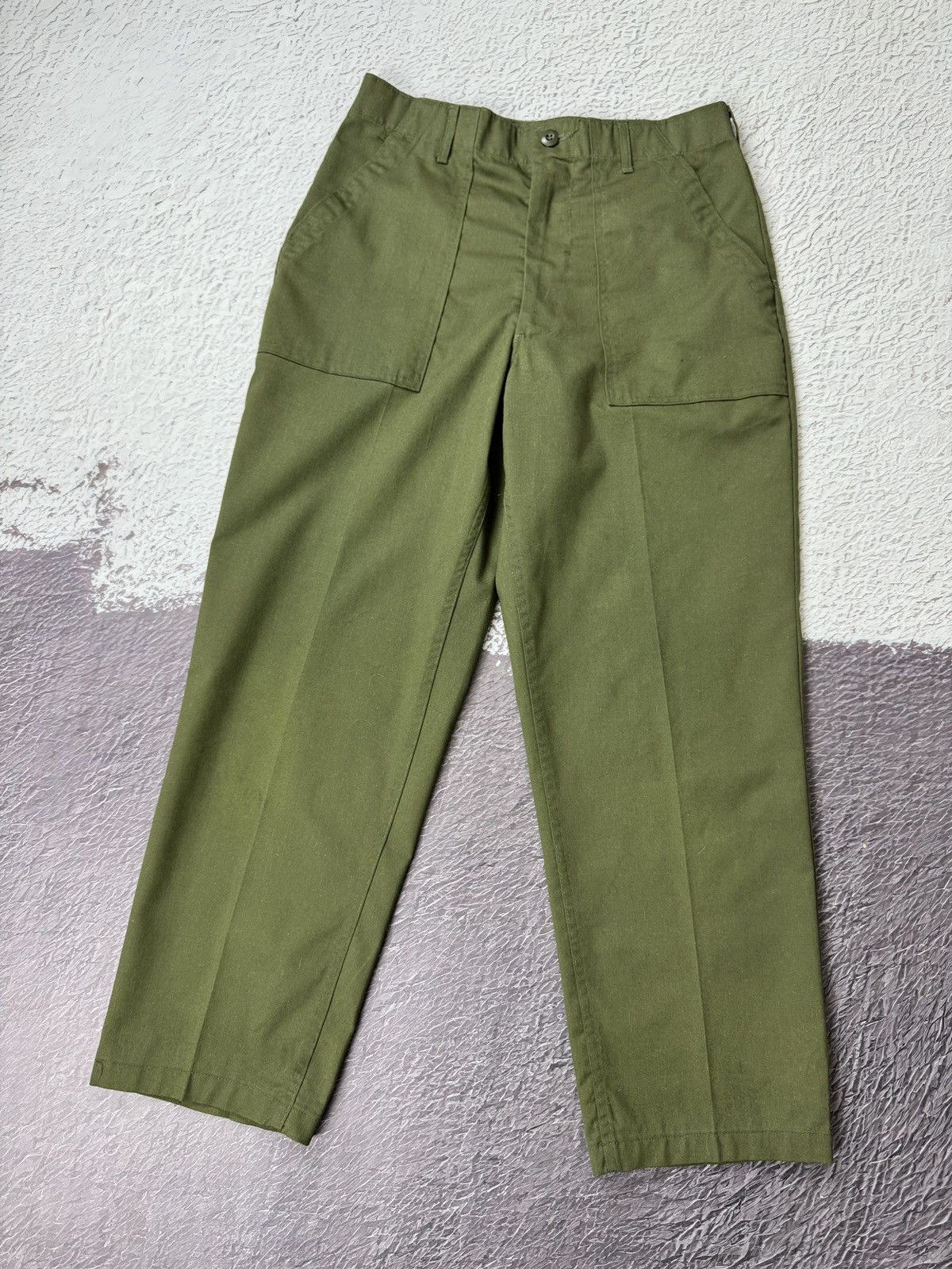 Vintage Vintage 80s US Army Trousers Pants Serval zipper military 34 Size US 34 / EU 50 - 1 Thumbnail