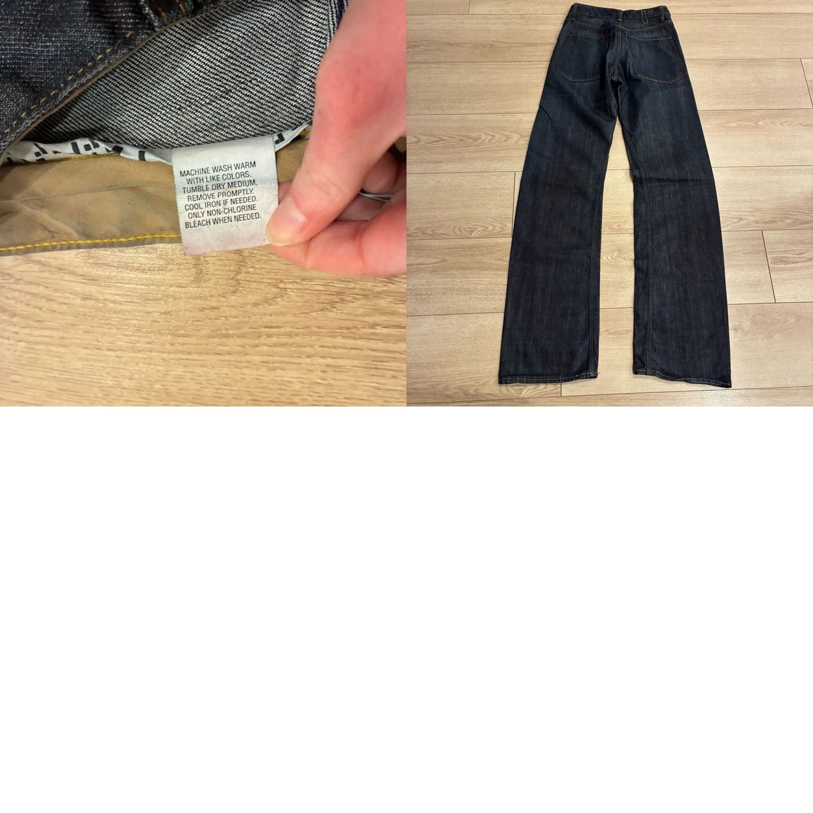 Denime Rogan Jeans Denim Dark Wash Button Fly Funnel Straight 28x34 Men Size 28 Regular New without Tags Size US 28 / EU 44 - 8 Thumbnail