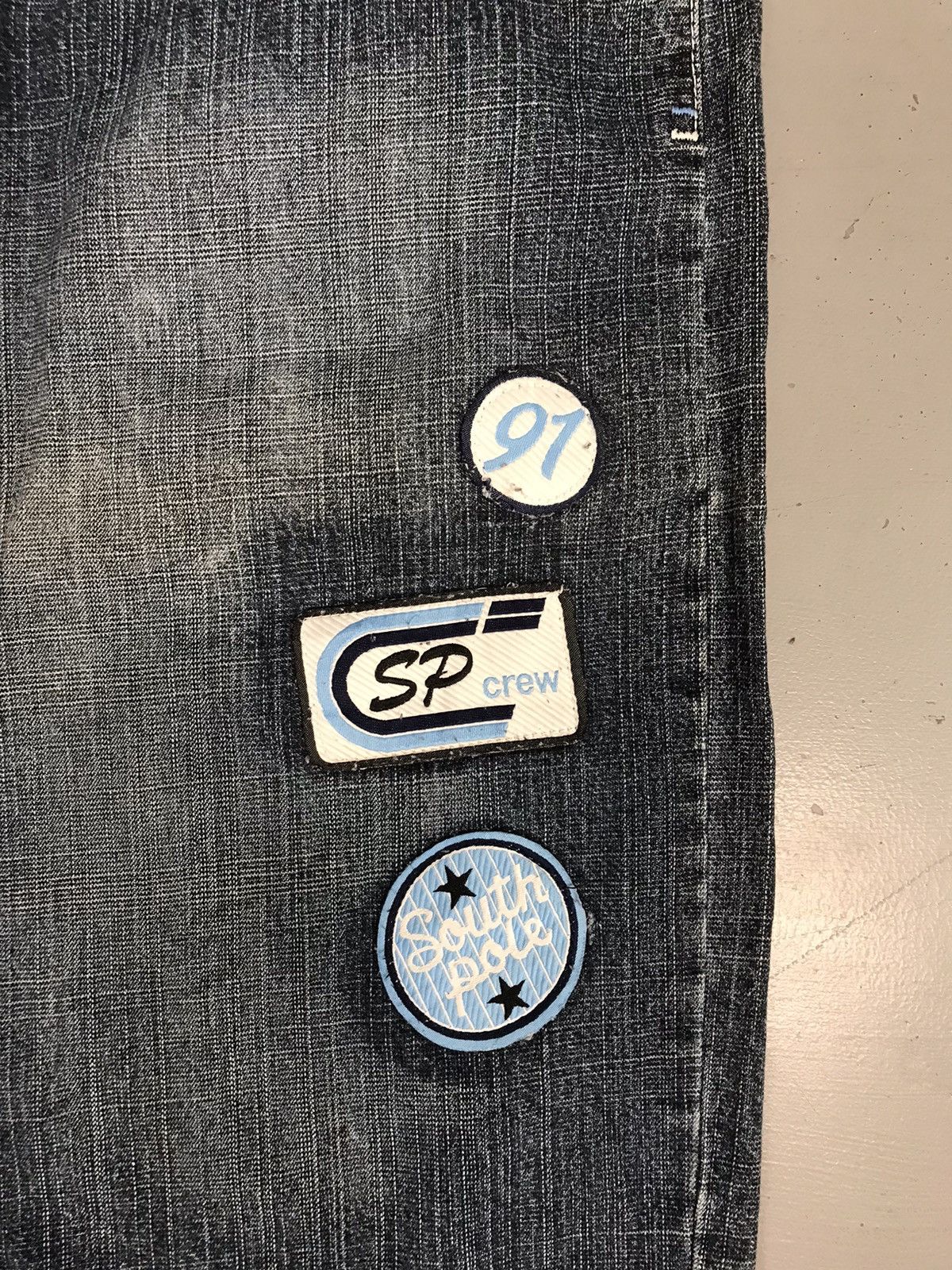 Southpole × Vintage Southpole Patch Work Denim Jorts Size US 36 / EU 52 - 4 Thumbnail