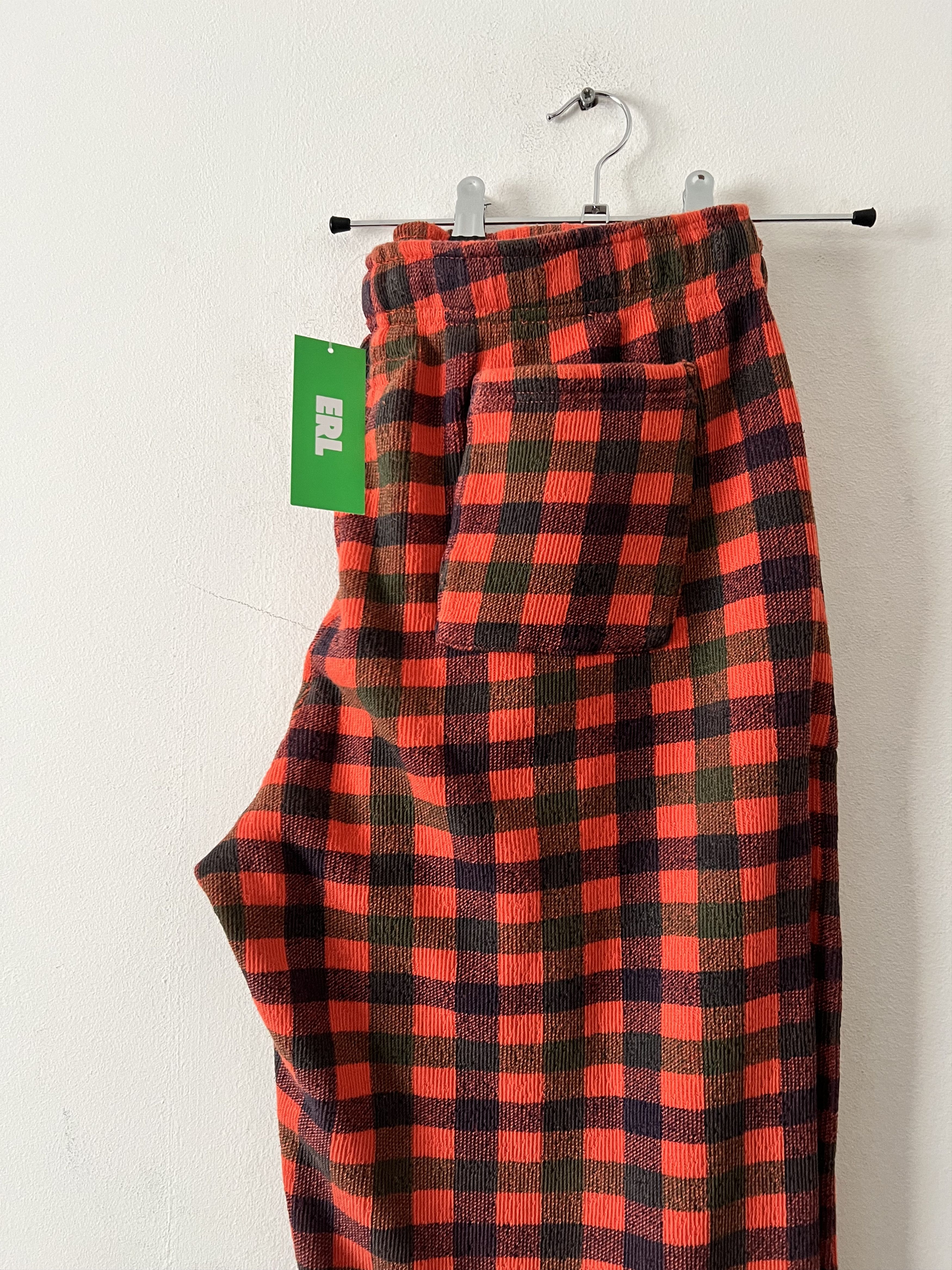 ERL Checked Fleece-Cotton Trousers Size US 32 / EU 48 - 7 Thumbnail