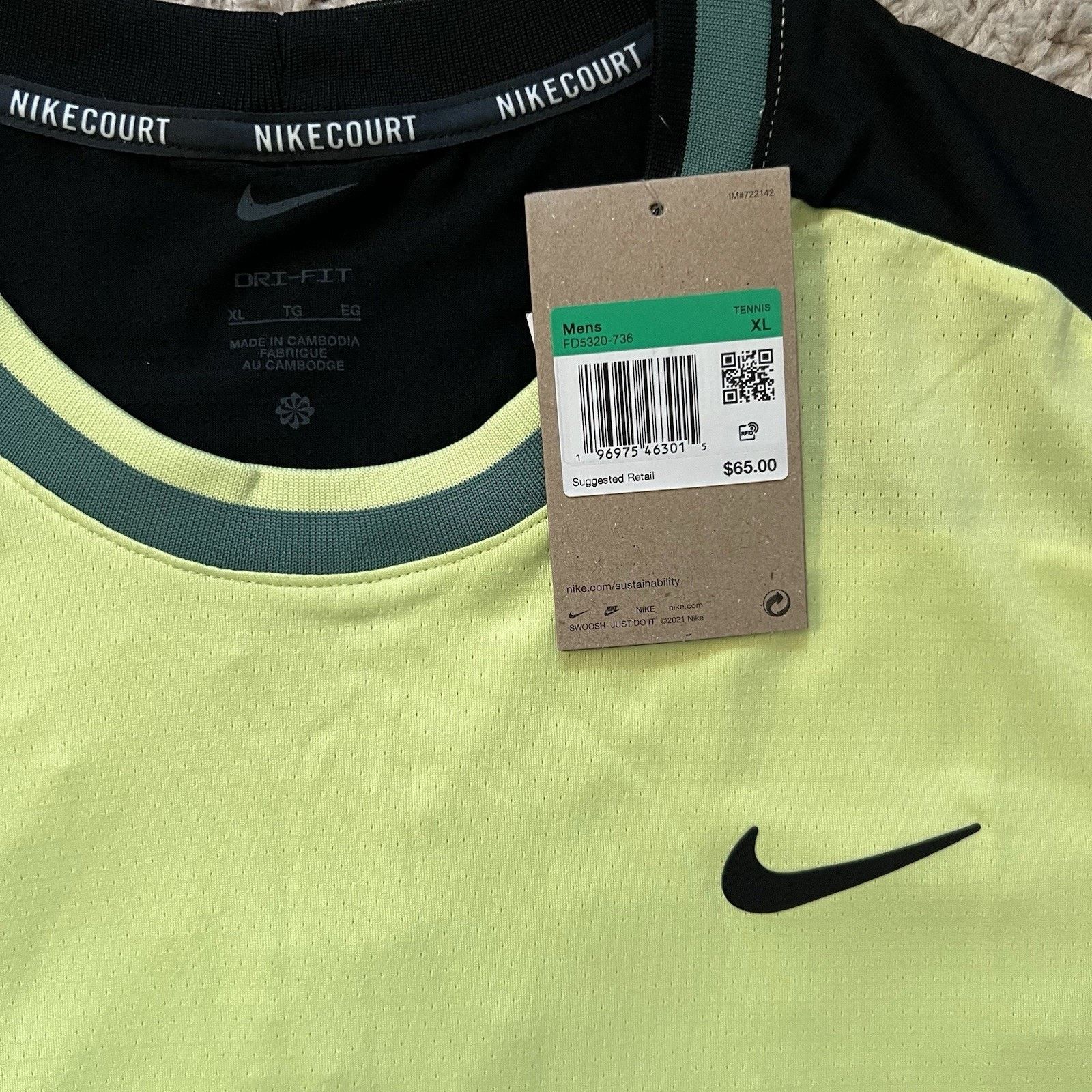 Nike Nike Court Advantage Men's Dri-FIT Tennis Shirt XL MSRP $65 Size US XL / EU 56 / 4 - 6 Thumbnail