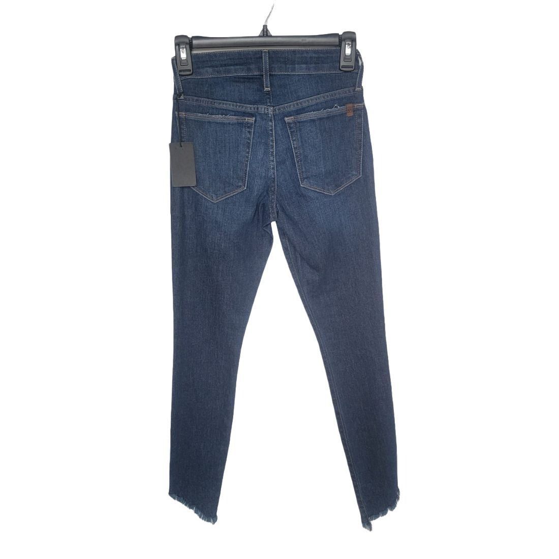 Joe's ❤️Joe's High Rise Skinny Ankle Jeans Dark Wash Diagonal Fray Size 40" / US 18 - 6 Thumbnail