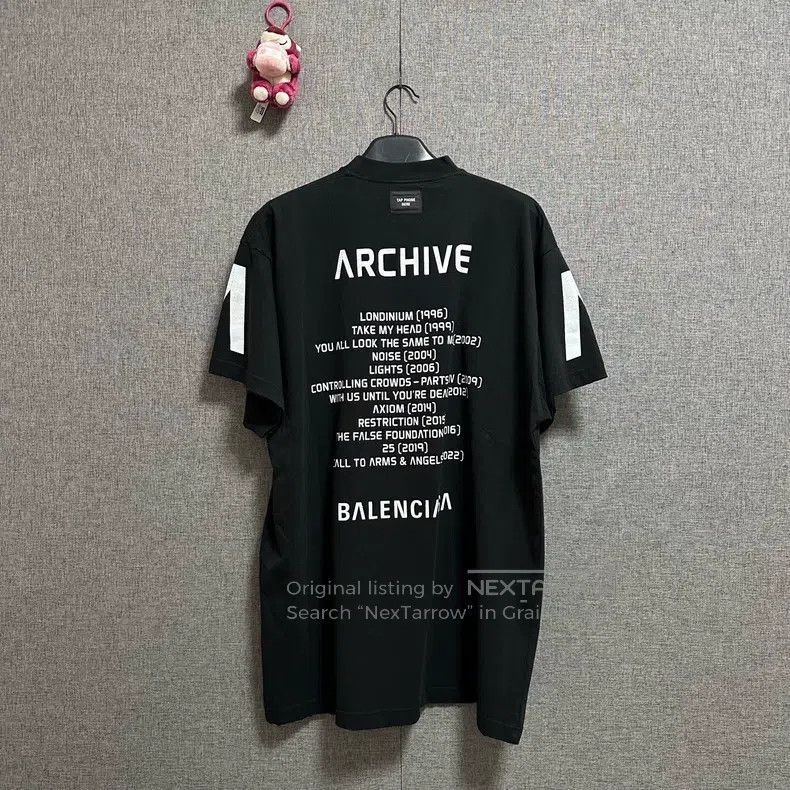 Balenciaga Balenciaga Letter print round neck short sleeve Size US S / EU 44-46 / 1 - 2 Thumbnail