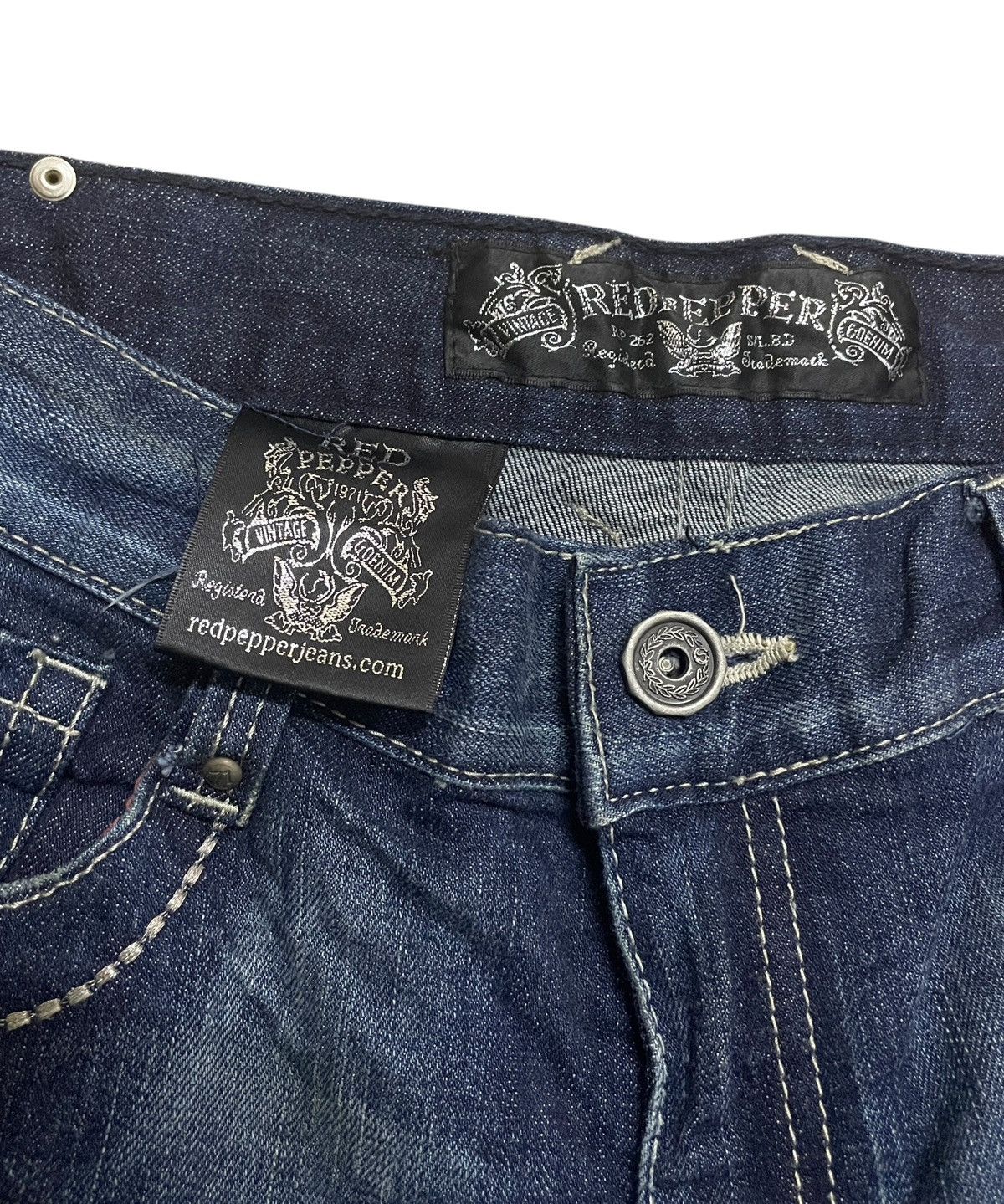 Japanese Brand Rare Vintage Japanese Brand Red Pepper Flared Jeans 1990s Size US 32 / EU 48 - 13 Thumbnail