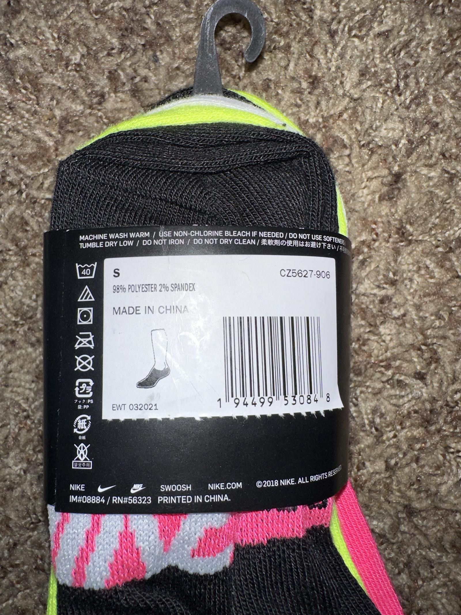Nike Nike Everyday No Show Socks Multicolor 6 Pack Size ONE SIZE - 5 Thumbnail