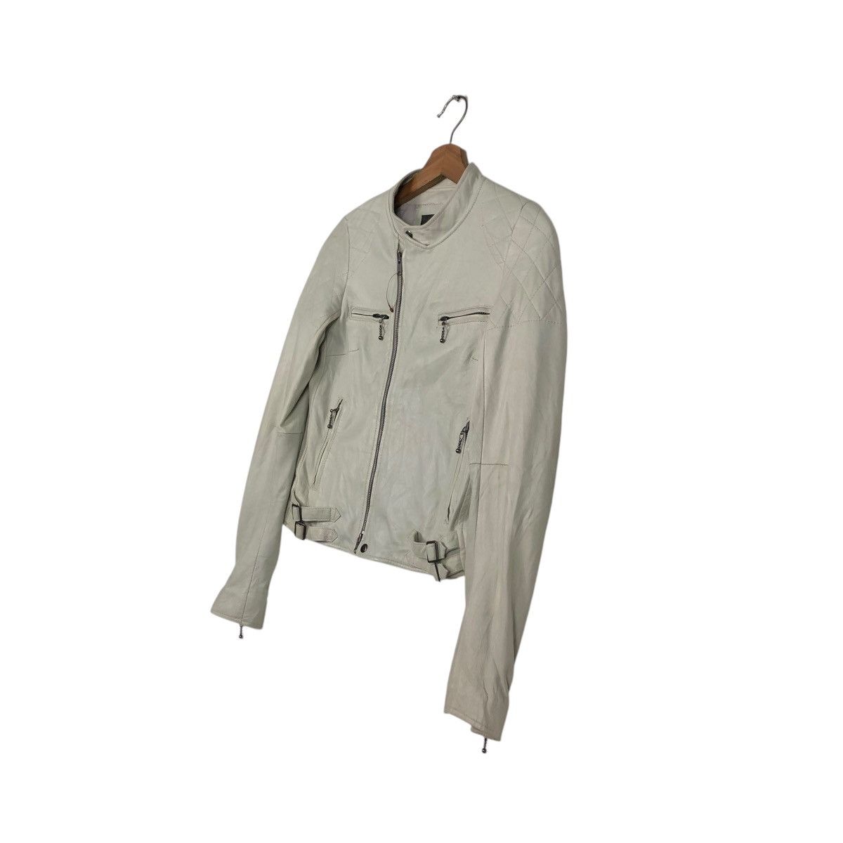 Japanese Brand 🔥CROPPED BIKER SOFT LEATHER JACKET MOUSSY ISSEY MIYAKE Size US S / EU 44-46 / 1 - 2 Thumbnail