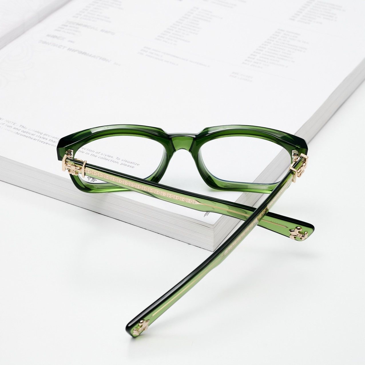 Chrome Hearts CHROME HEARTS SEE YOU IN TEA DARK OLIVE GLASSES Size ONE SIZE - 7 Thumbnail
