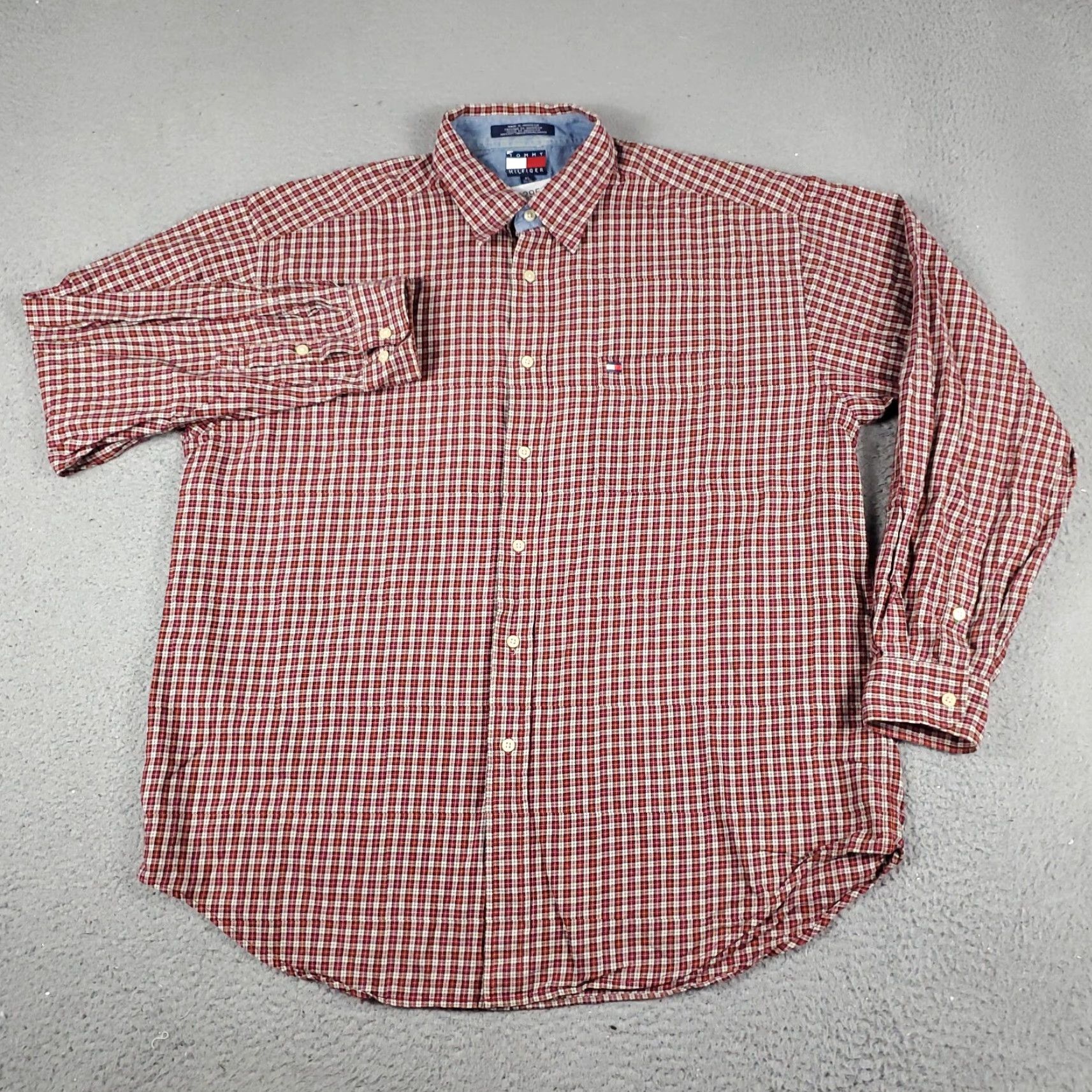 Tommy Hilfiger Tommy Hilfiger Shirt Mens XL Red Plaid Button-Up Long Sleeve Casual & Formal Button-Front Size US XL / EU 56 / 4 - 3 Thumbnail
