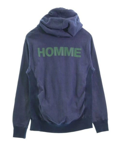 Comme des Garcons Homme Hoodie Cotton Logo Print Inseam Pocket Navy Blue Size US M / EU 48-50 / 2 - 2 Thumbnail