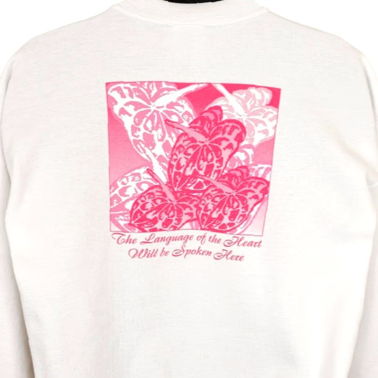 Hanes VINTAGE Hanes Sweatshirt Womens/Mens Size L White IAAWC 2001 Y2K Alcoholics Anonymous Language Of The Heart Will Be Spoken Here Size L / US 10 / IT 46 - 2 Thumbnail