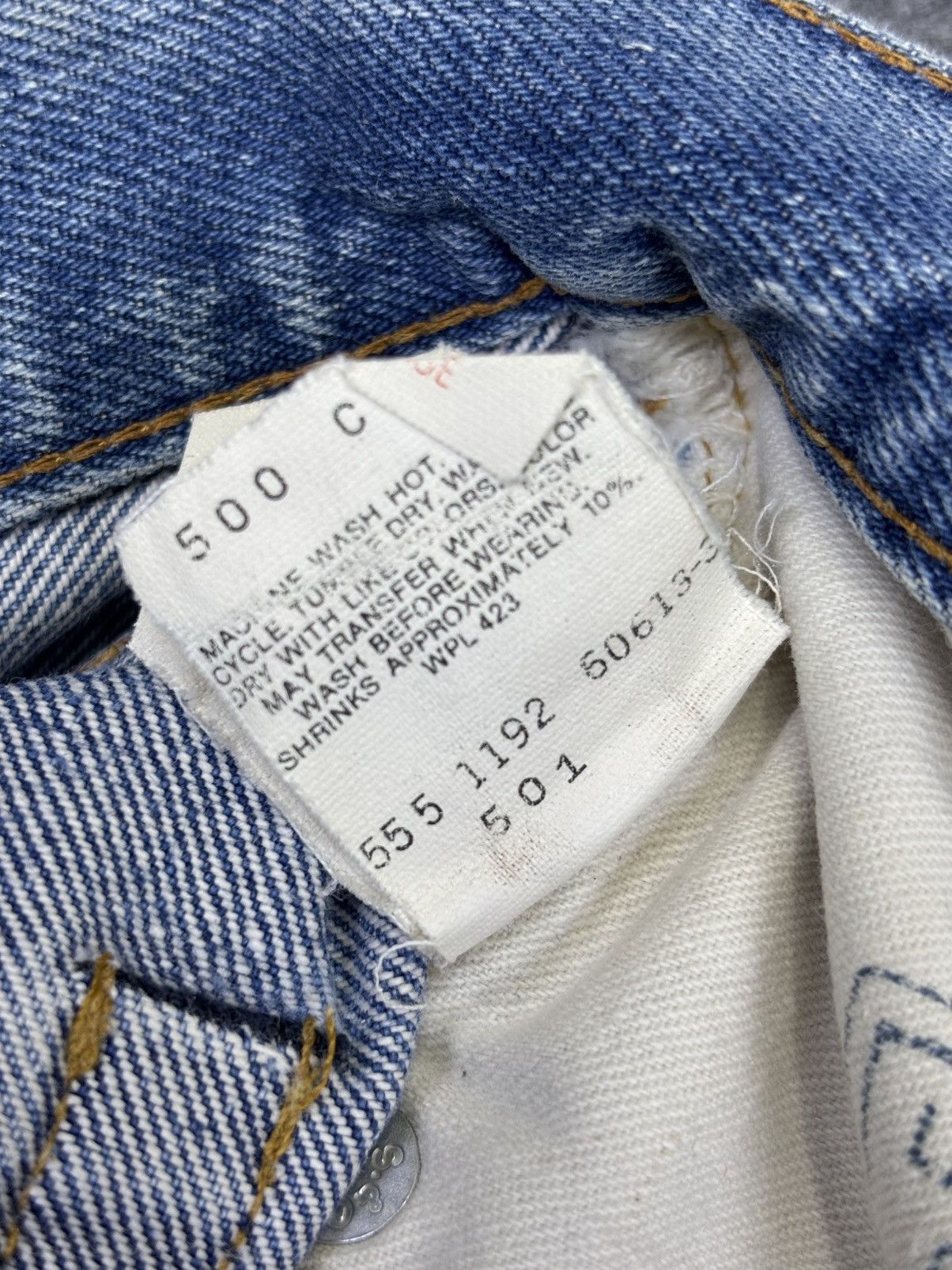 Levi's Vintage Clothing Vintage 90s LEVIS 501 Capital E Denim F802 Size US 27 - 12 Thumbnail