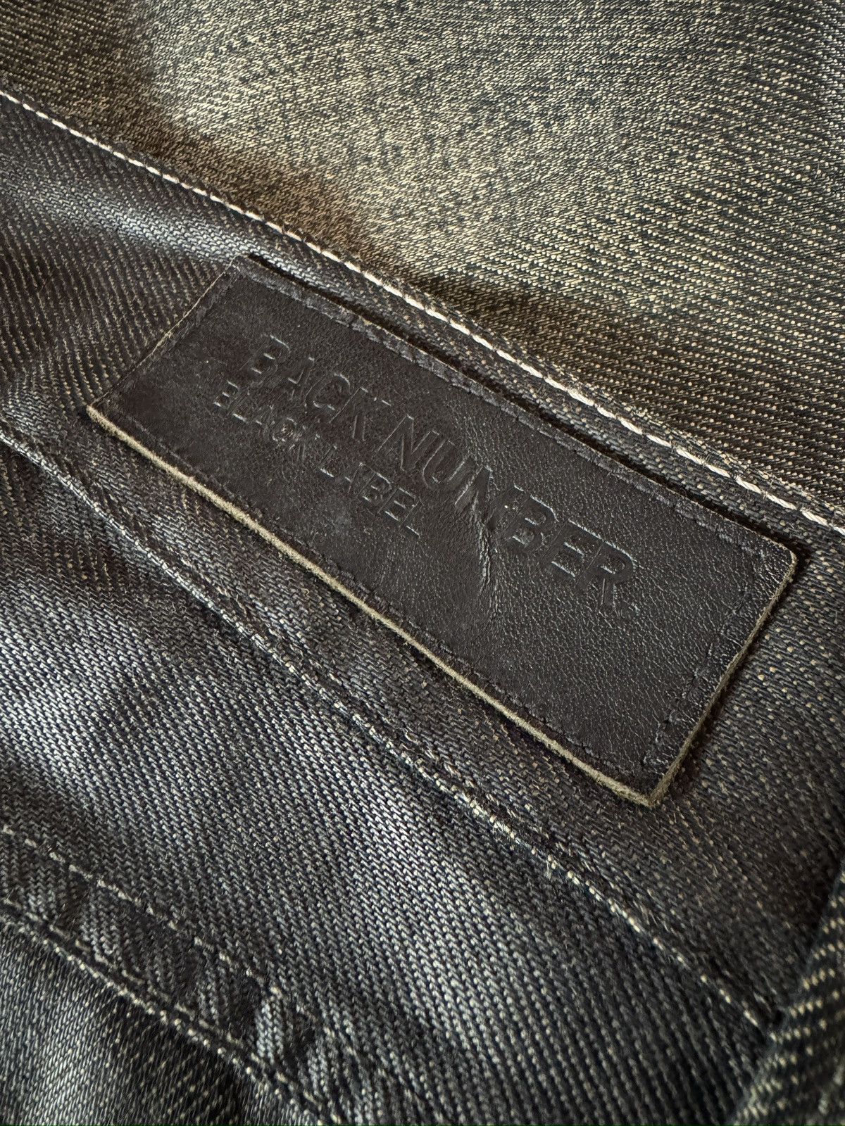 Hysteric Glamour Vintage Back Number Black Coated Waxed Claw Mark Jeans Size US 34 / EU 50 - 11 Thumbnail