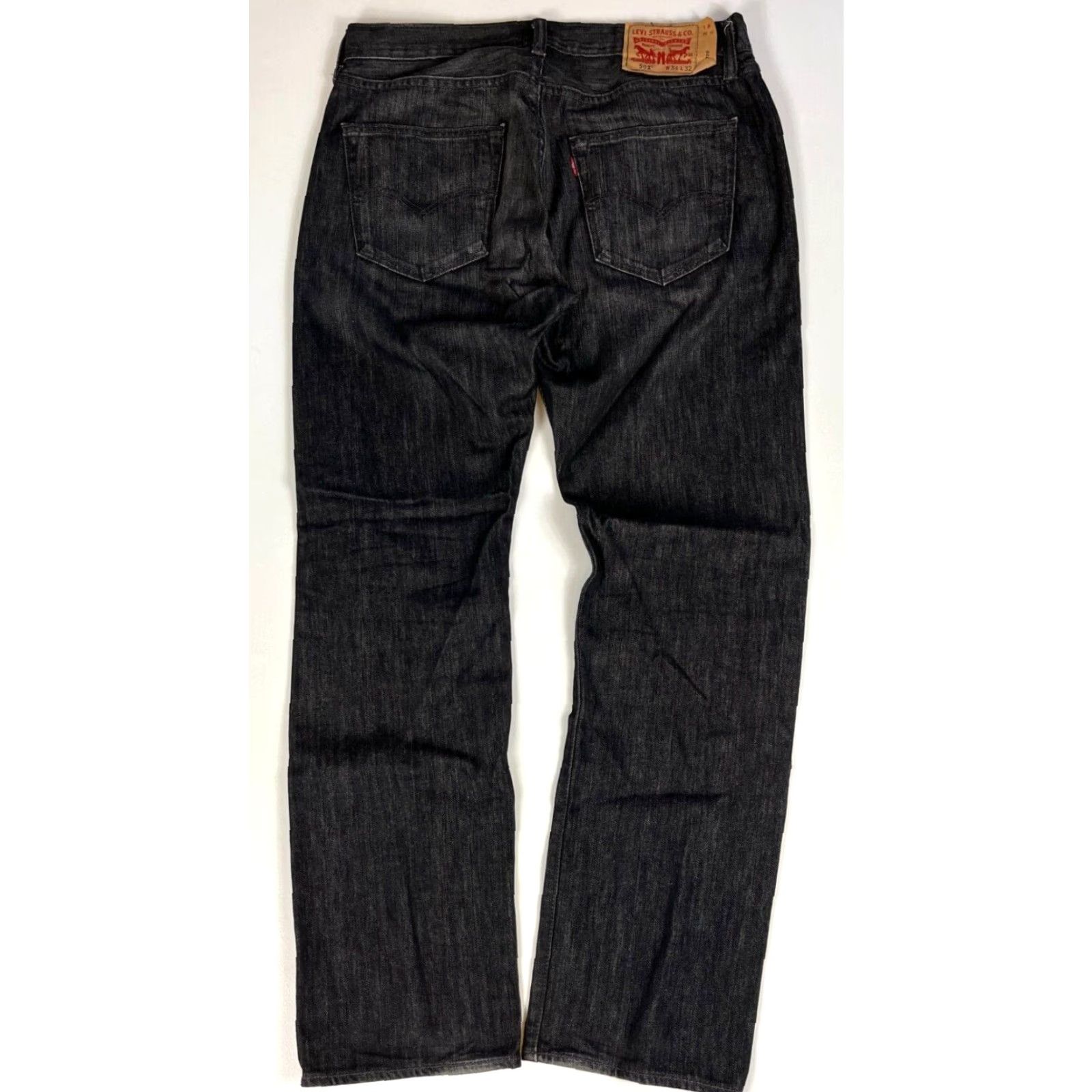 Levi's Levi's 501 Jeans Black Charcoal Wash Sz 34x32 Men Denim Straight Belt Loops 501 Series Regular Jeans Mens Size US 34 / EU 50 - 2 Thumbnail