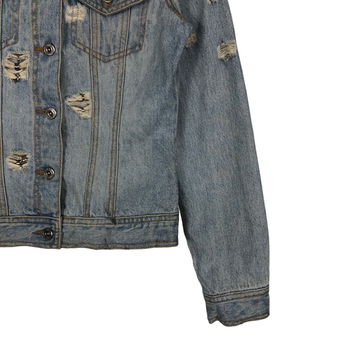 Japanese Brand 🔥Rare Biker Denim Jacket Distressed Punk Dona Marie Japan Size US M / EU 48-50 / 2 - 5 Thumbnail