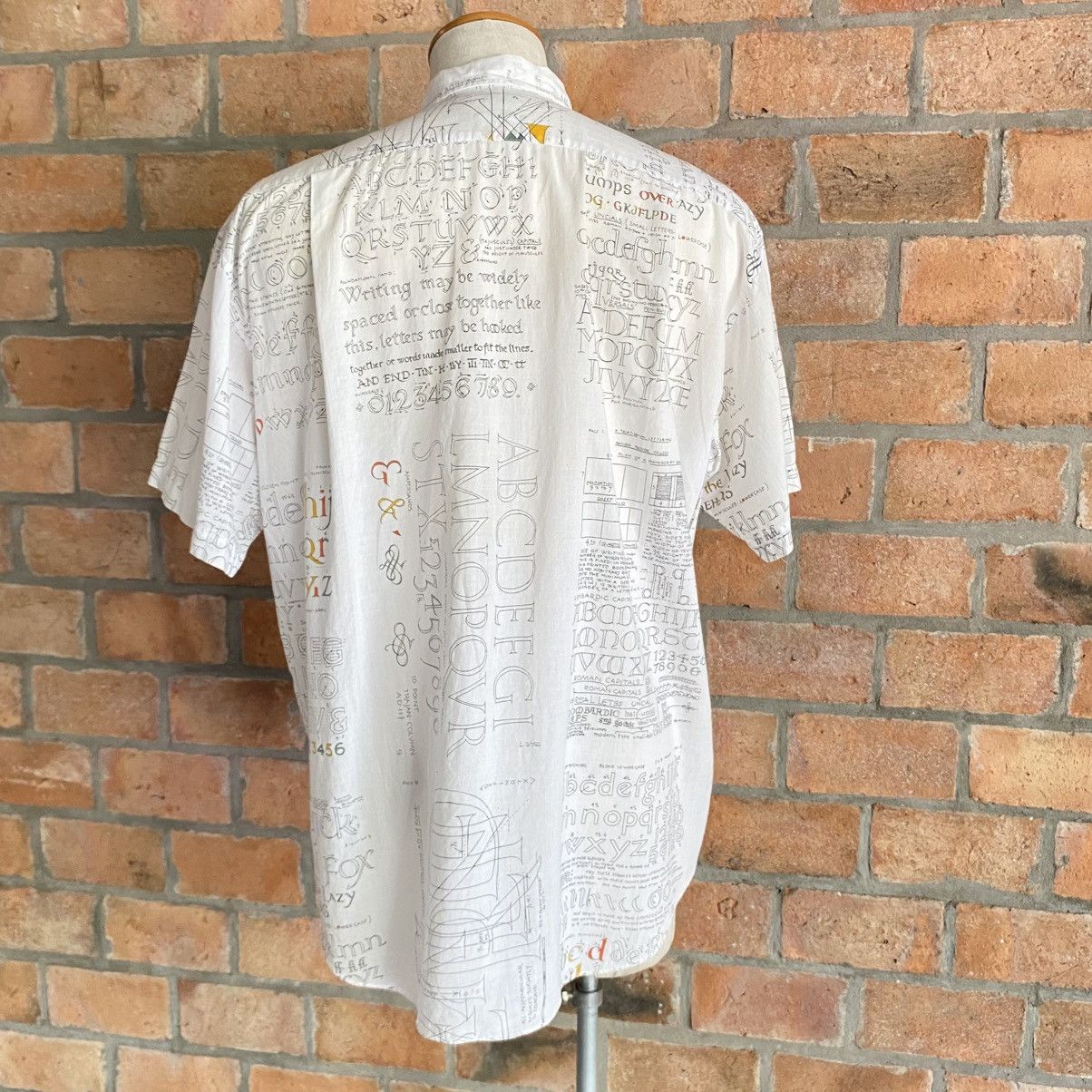 Paul Smith Paul Smith White Alphabet Print Shirt Size US XL / EU 56 / 4 - 2 Thumbnail