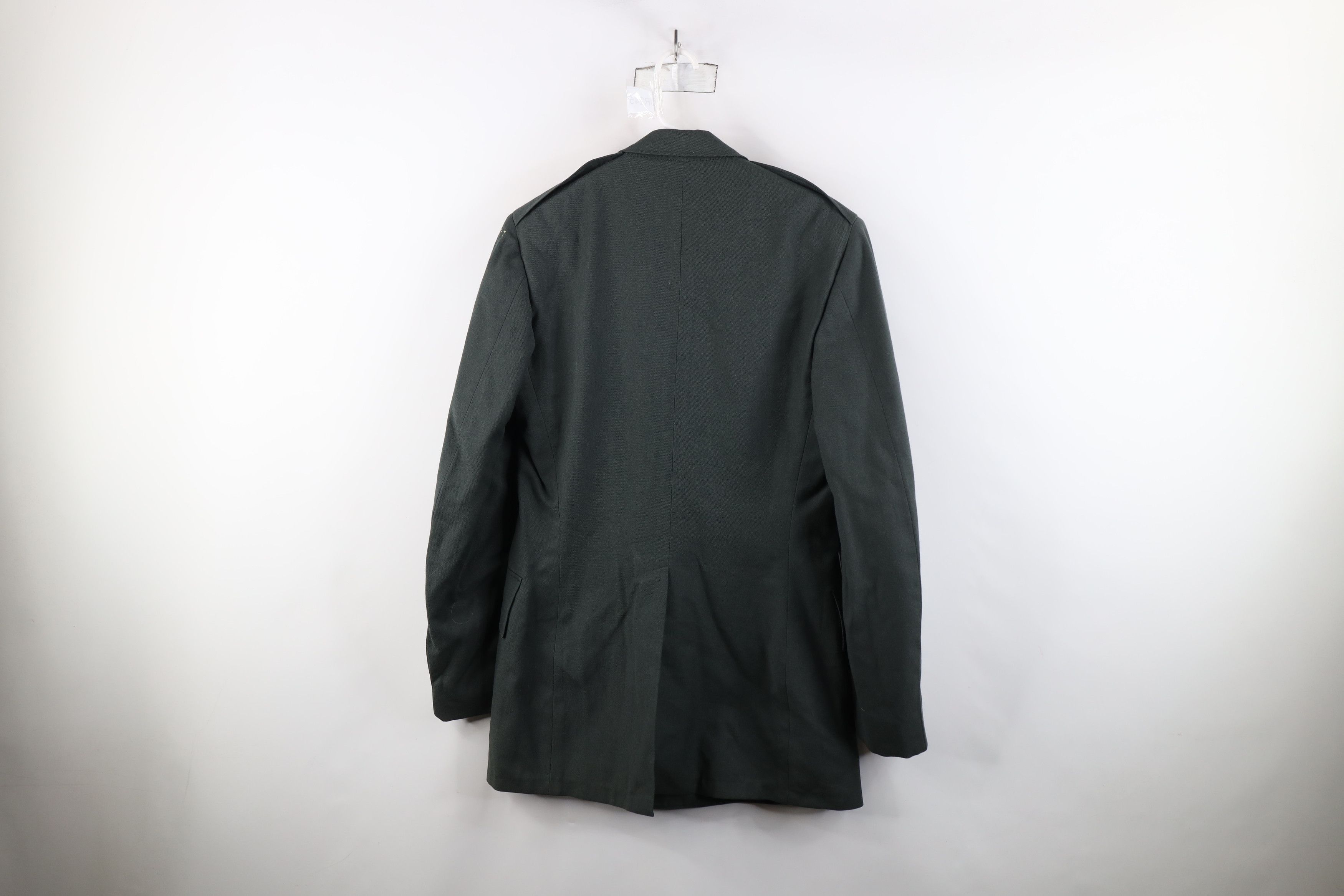 Vintage Vintage 60s Vietnam War Serge Green Army Officer Jacket Coat Size US L / EU 52-54 / 3 - 13 Thumbnail