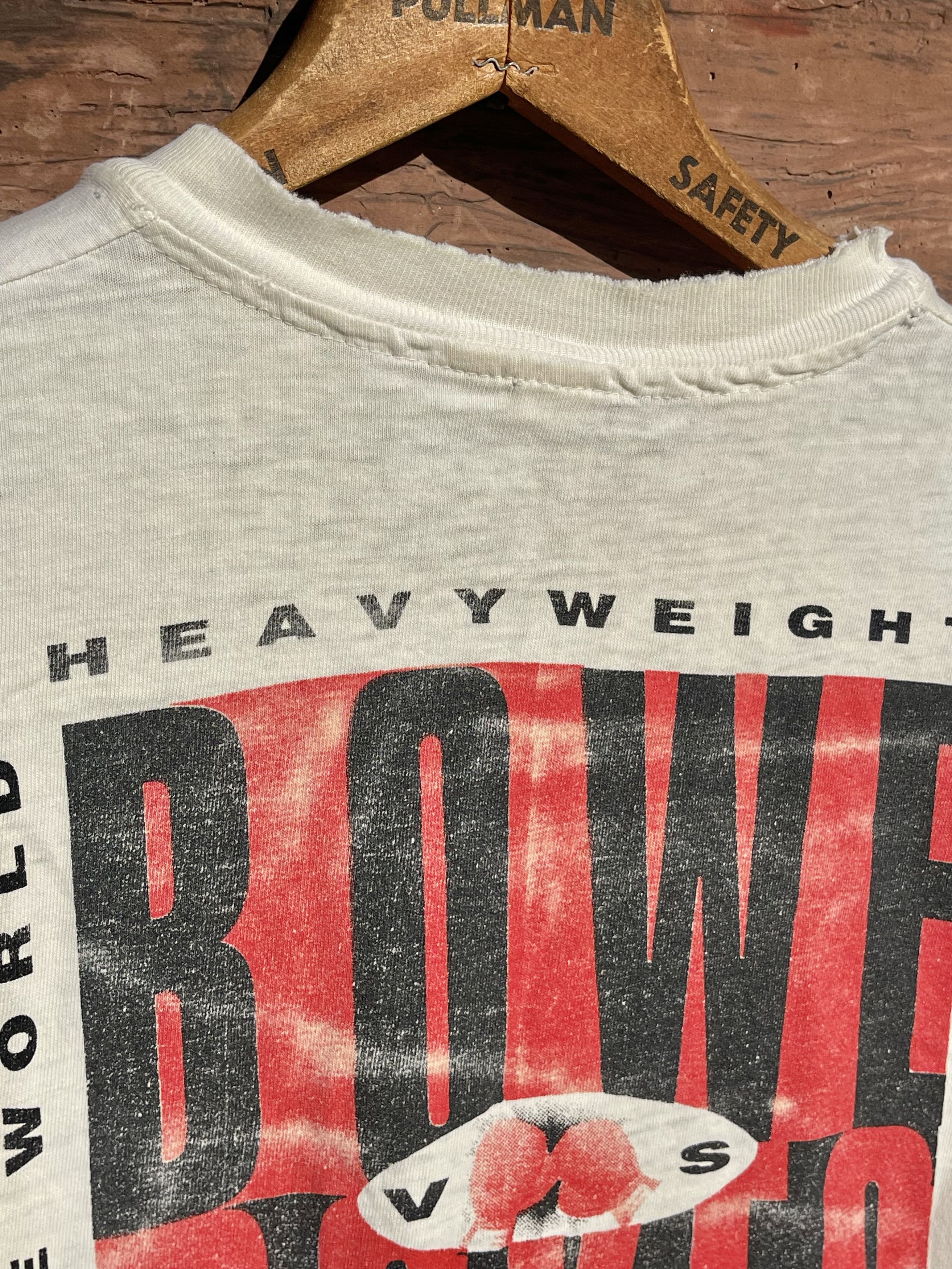 Vintage 1993 HBO Boxing Bowe Vs Dokes Vintage 90's Rap T-Shirt Size US XL / EU 56 / 4 - 6 Thumbnail