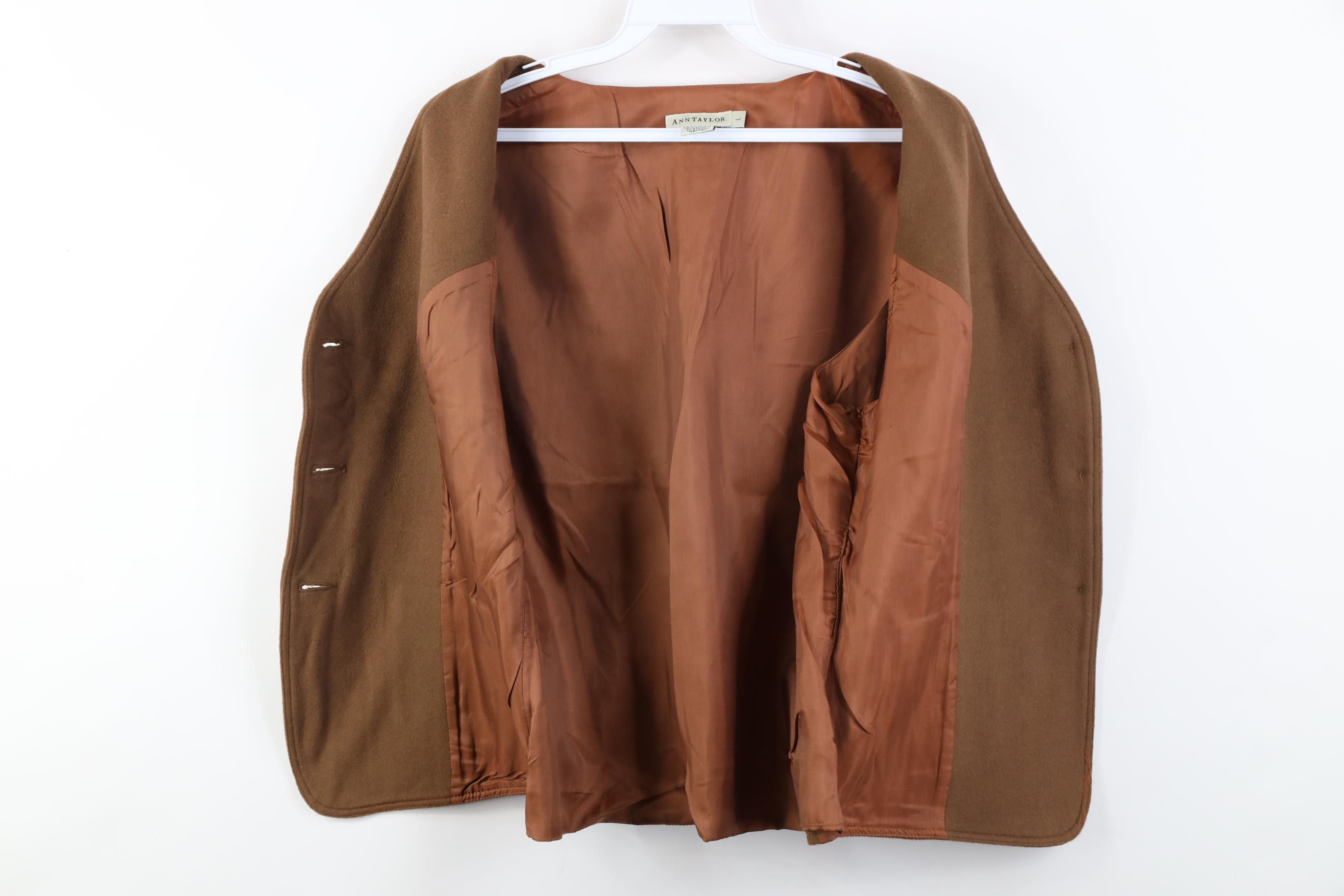 Vintage Vintage 90s Streetwear Cashmere Back Vest Jacket Brown Size L / US 10 / IT 46 - 8 Thumbnail