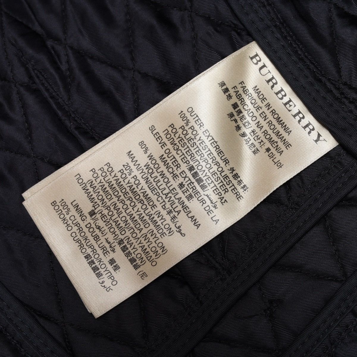 Burberry Burberry Brit Quilted Jacket With Wool Sleeve Navy Size S / US 4 / IT 40 - 22 Thumbnail
