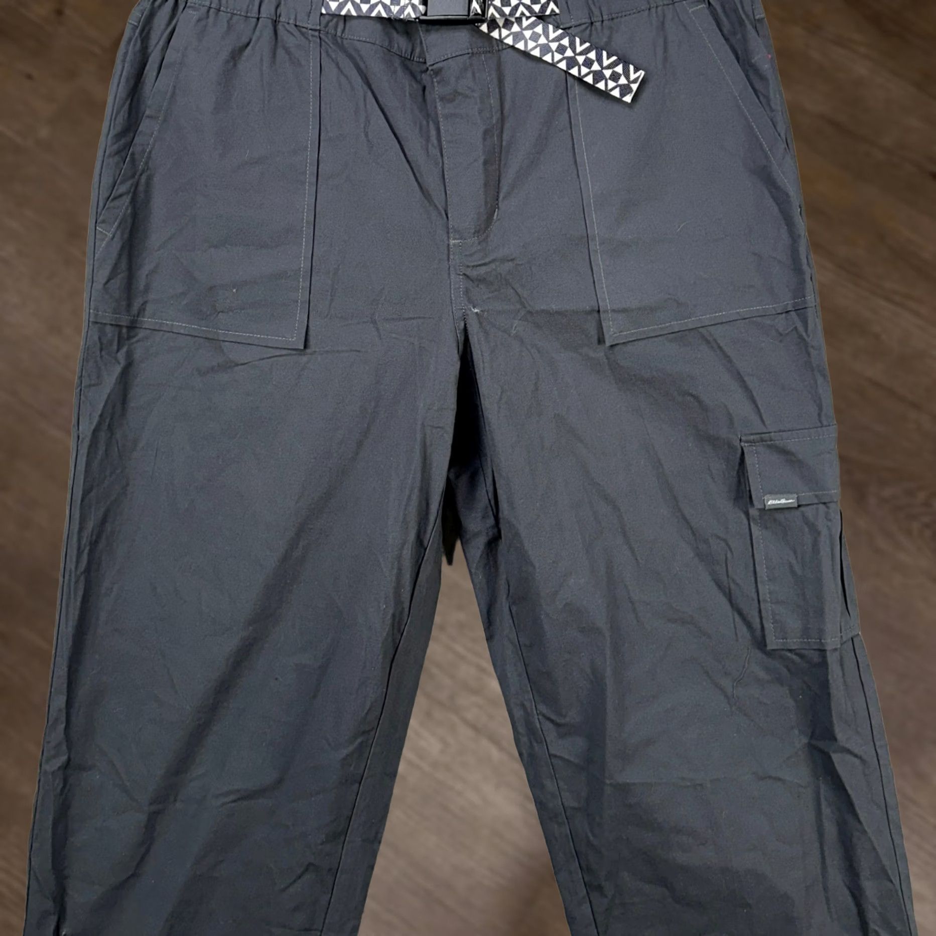 Eddie Bauer Eddie Bauer Pants Cargo Womens Medium Gray Belted Elastic Waist Pocket Stretch Size 32" / US 10 / IT 46 - 1 Thumbnail