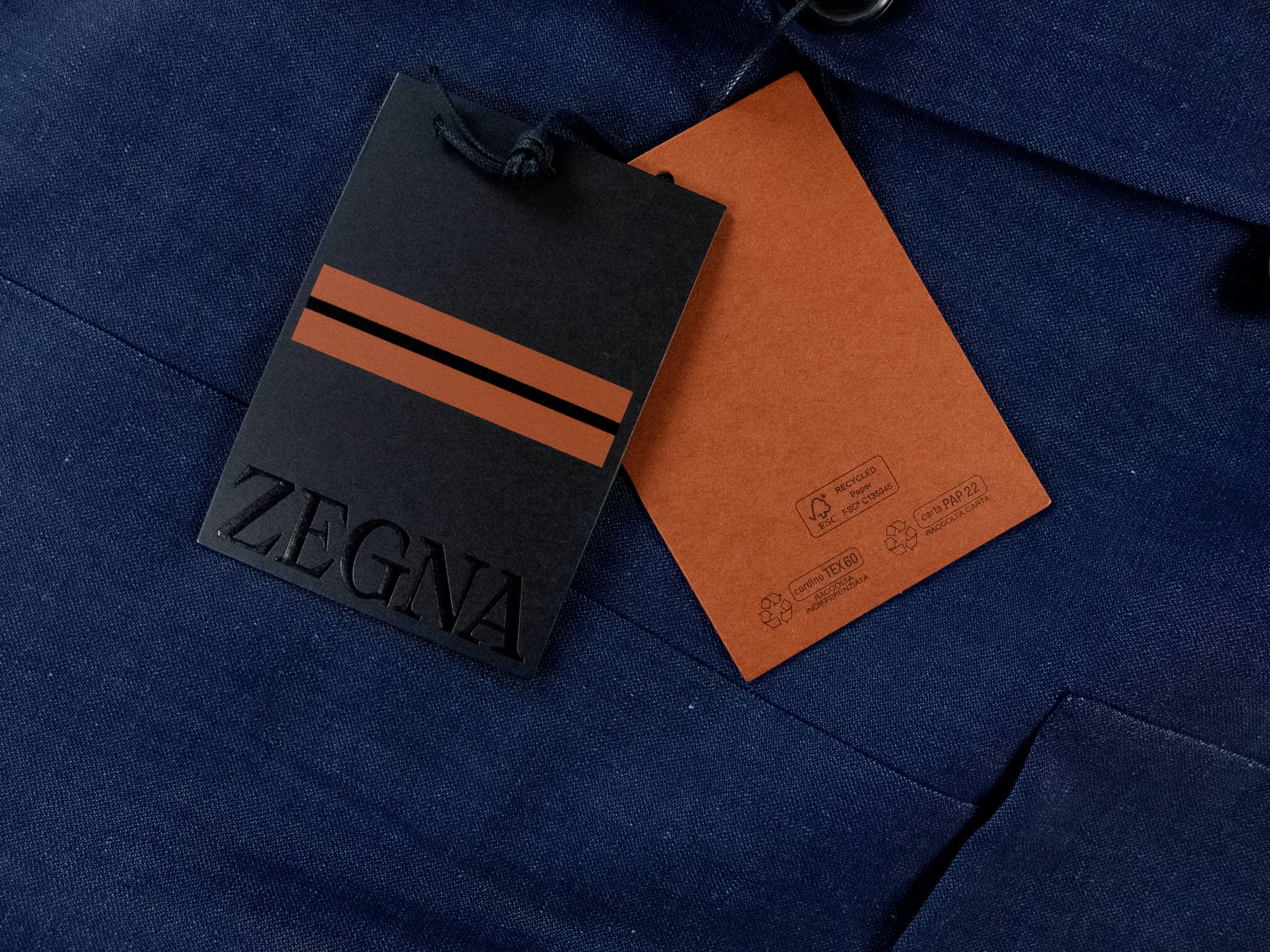Ermenegildo Zegna ZEGNA Trofoe Summer navy blue wool linen blazer 42R Size 42R - 6 Thumbnail