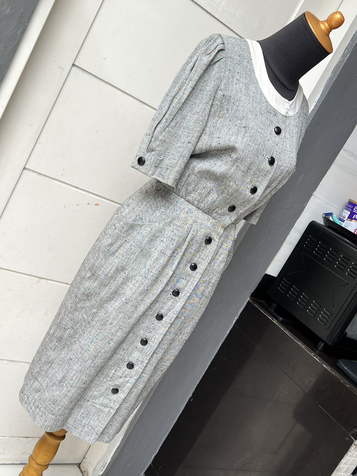 Balmain Miss Balmain Grey Dress Size XS / US 0-2 / IT 36-38 - 8 Thumbnail
