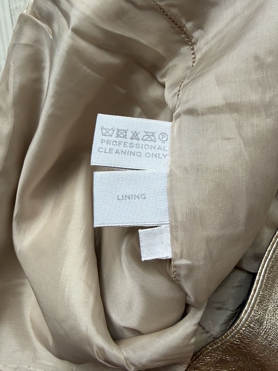 Marni MARNI Gold Metallic Leather Straight Trousers IT 38 Luxury Size 26" / US 2 / IT 38 - 15 Thumbnail