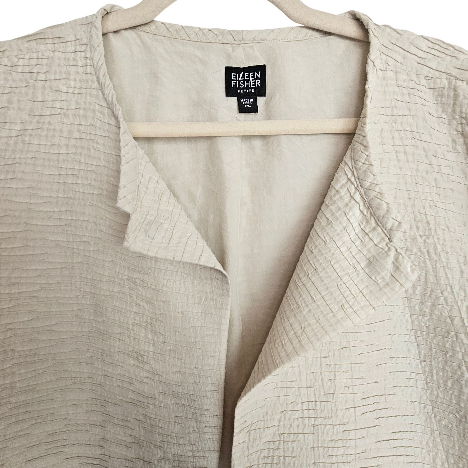 Eileen Fisher Eileen Fisher Silk Textured Cardigan PL Open Quiet Luxury Size L / US 10 / IT 46 - 2 Thumbnail
