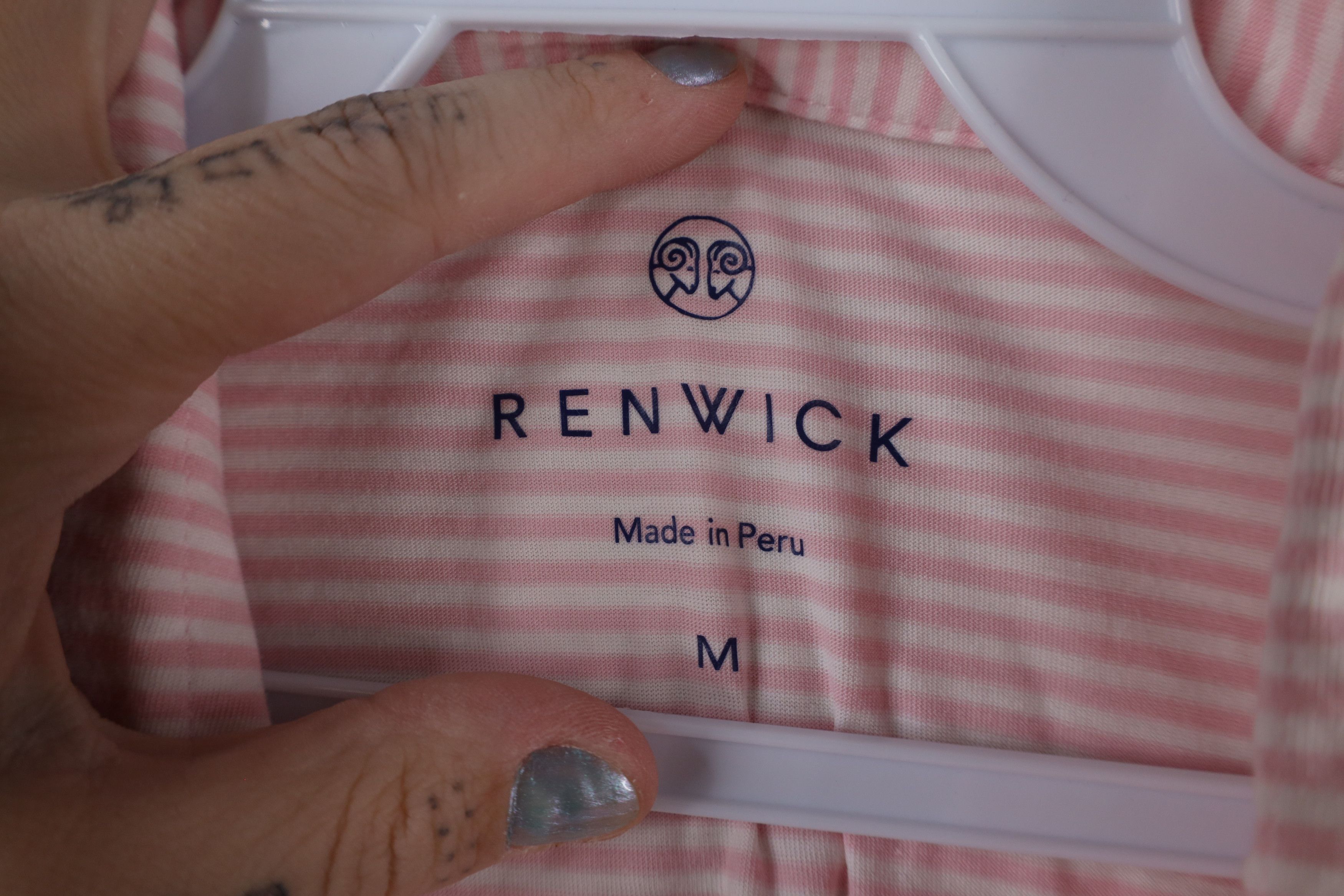 Vintage Renwick Golf Striped Collared Long Sleeve Polo Shirt Pink Size M / US 6-8 / IT 42-44 - 4 Thumbnail